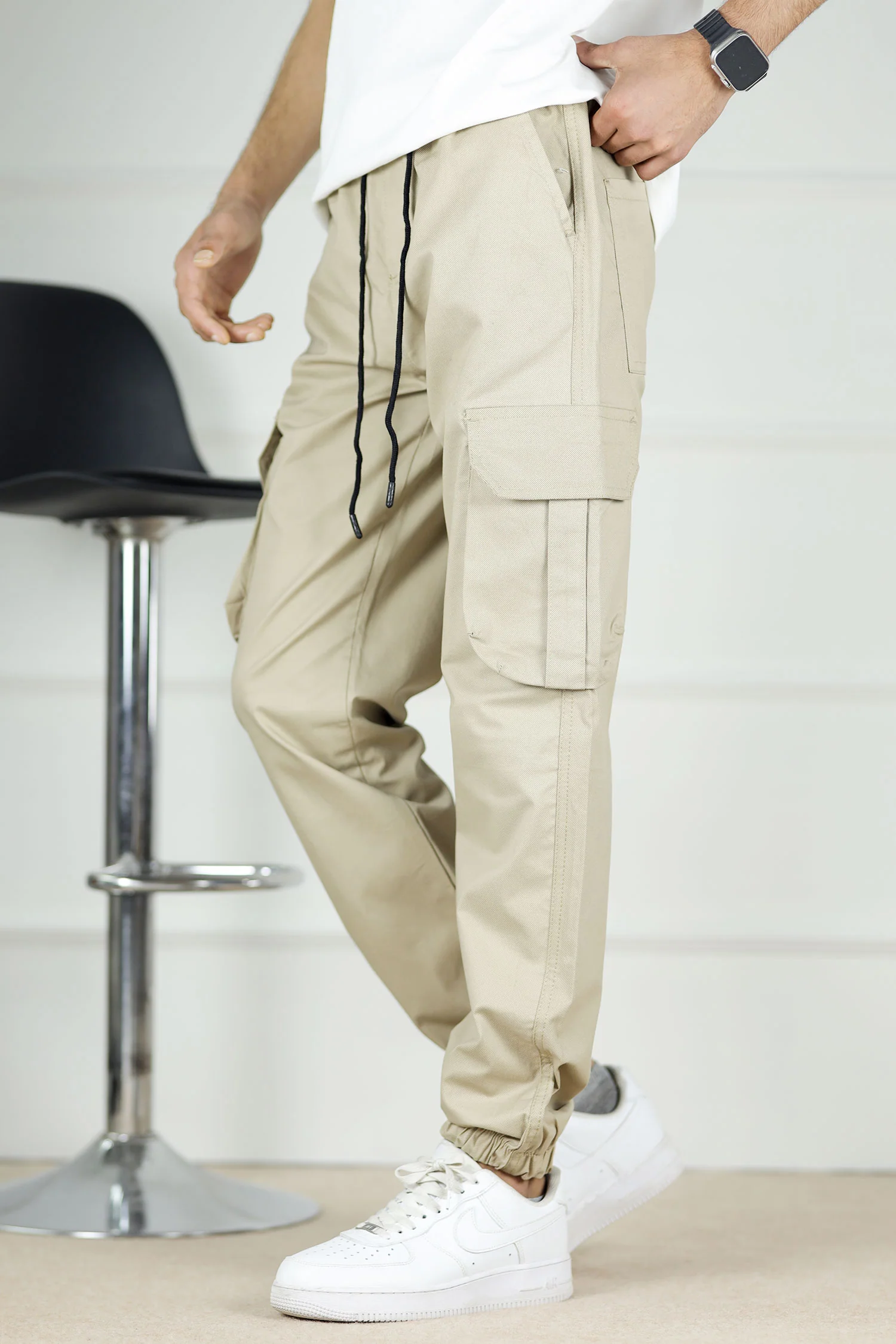 Turbo DrawString Pockets Cotton Cargo Trouser - Image 7