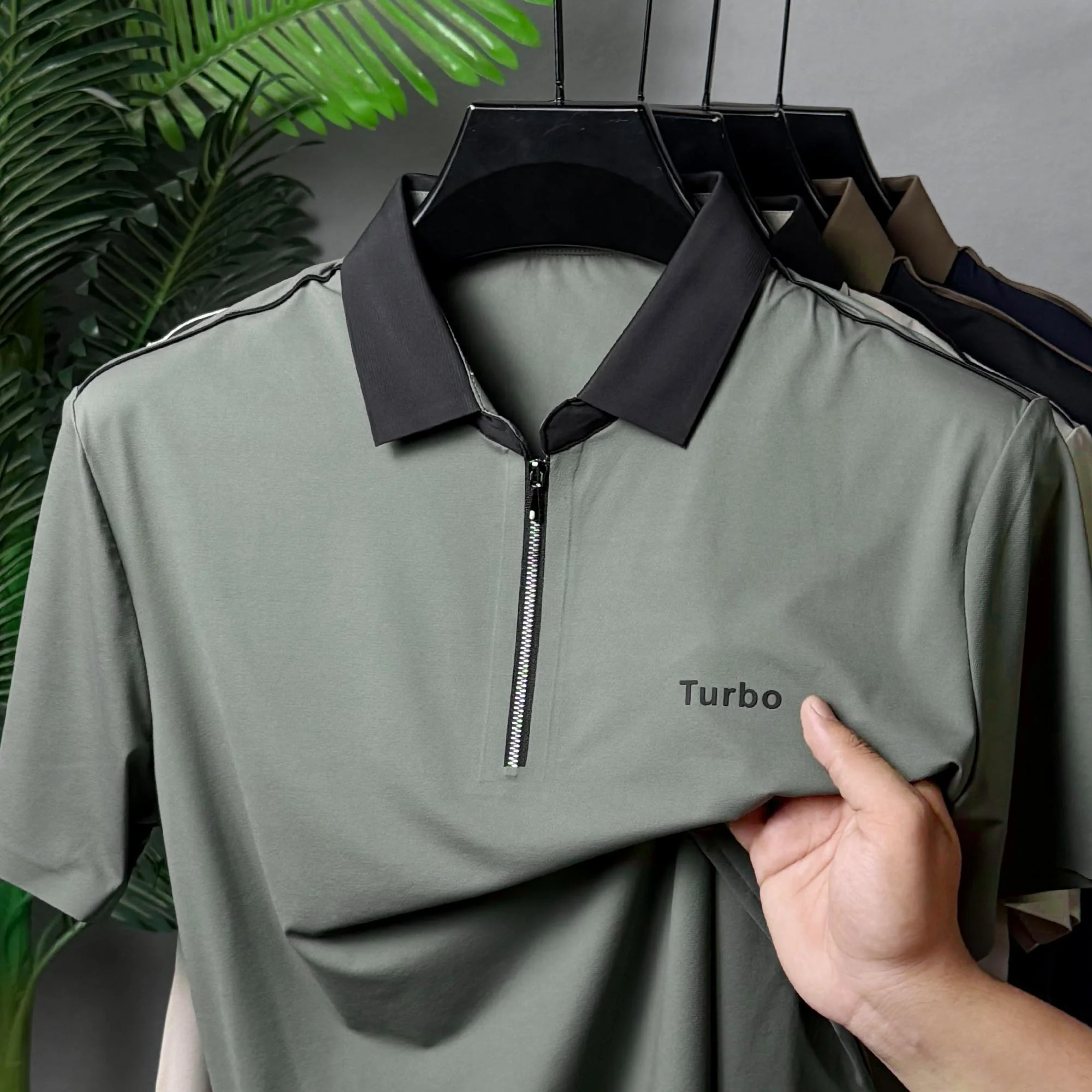 Turbo Dubilo Zipper Imp Silk Polo Shirt - Image 6