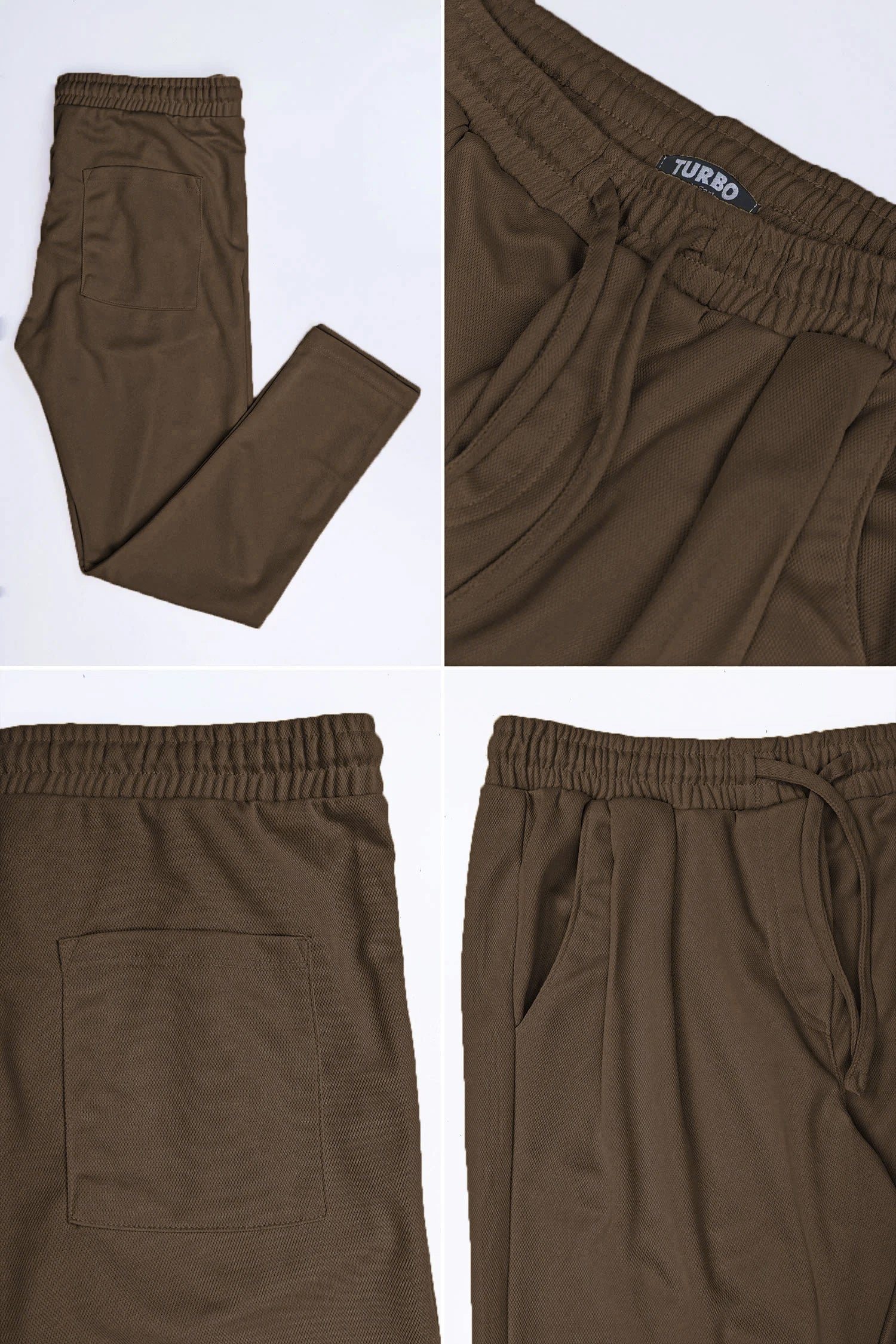 Turbo Elastic Classic Pleated Slimfit Trouser In Coffee Brown - Image 4