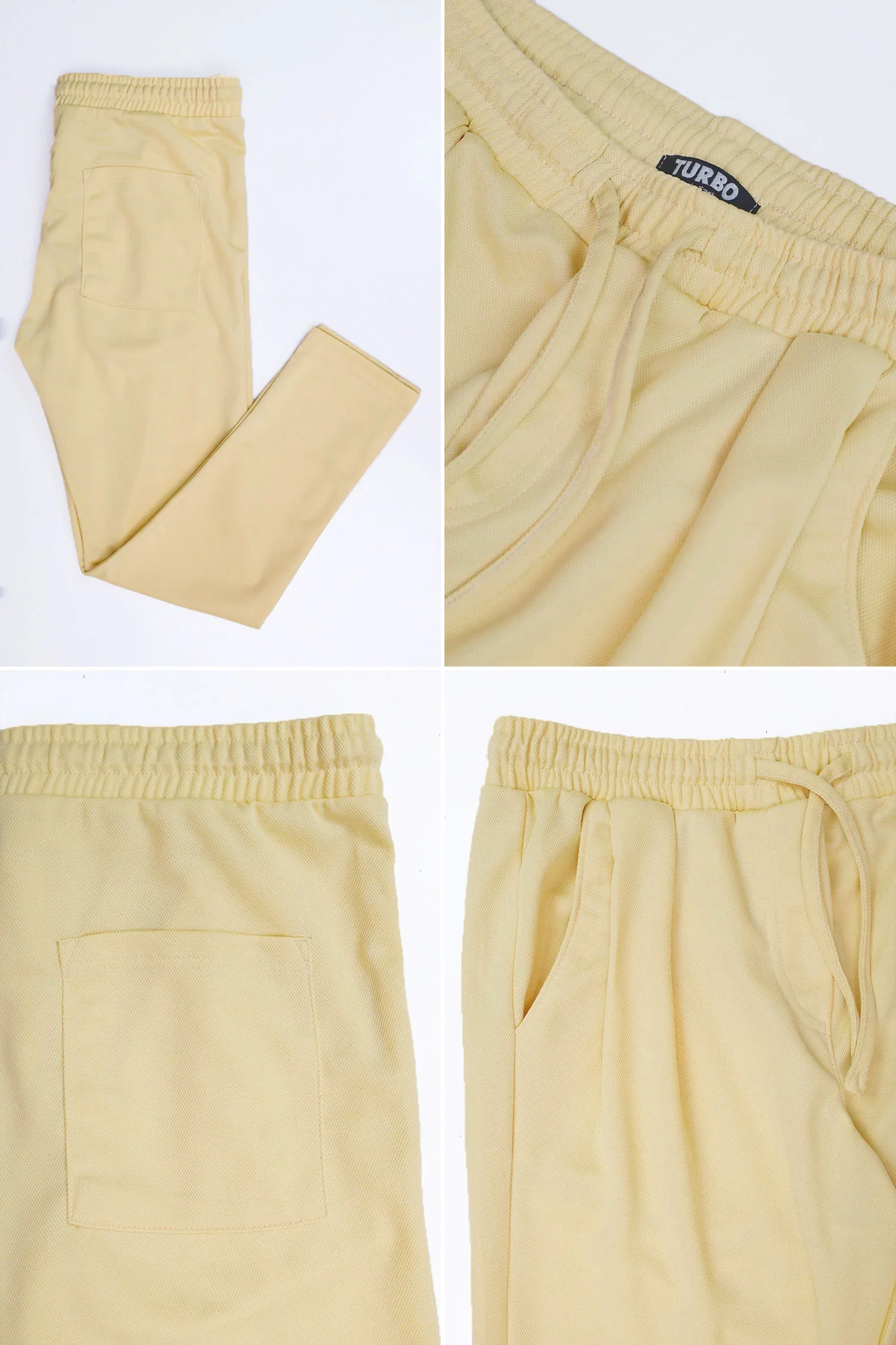 Turbo Elastic Classic Pleated Slimfit Trouser In Light Lemon - Image 4