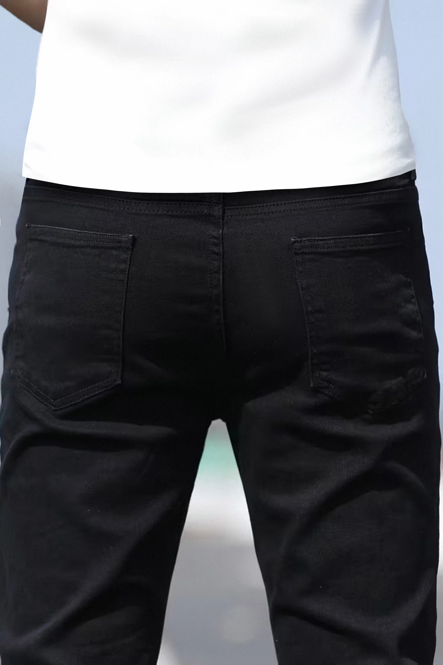 Turbo Elegant Denim Slim-Fit Jeans In Black - Image 2