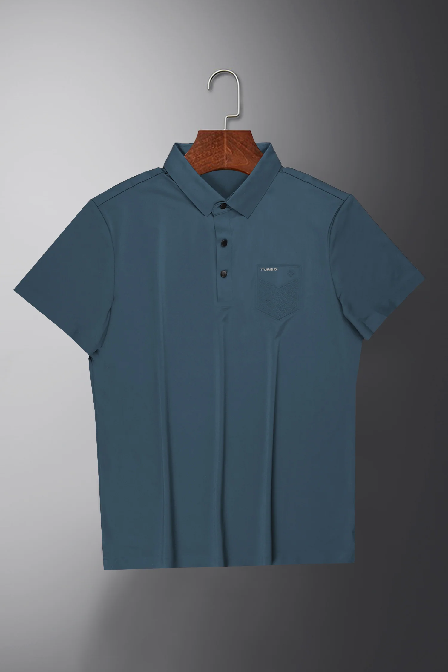 Turbo Embossed Pocket Motif Men's Polo Shirt - Image 2