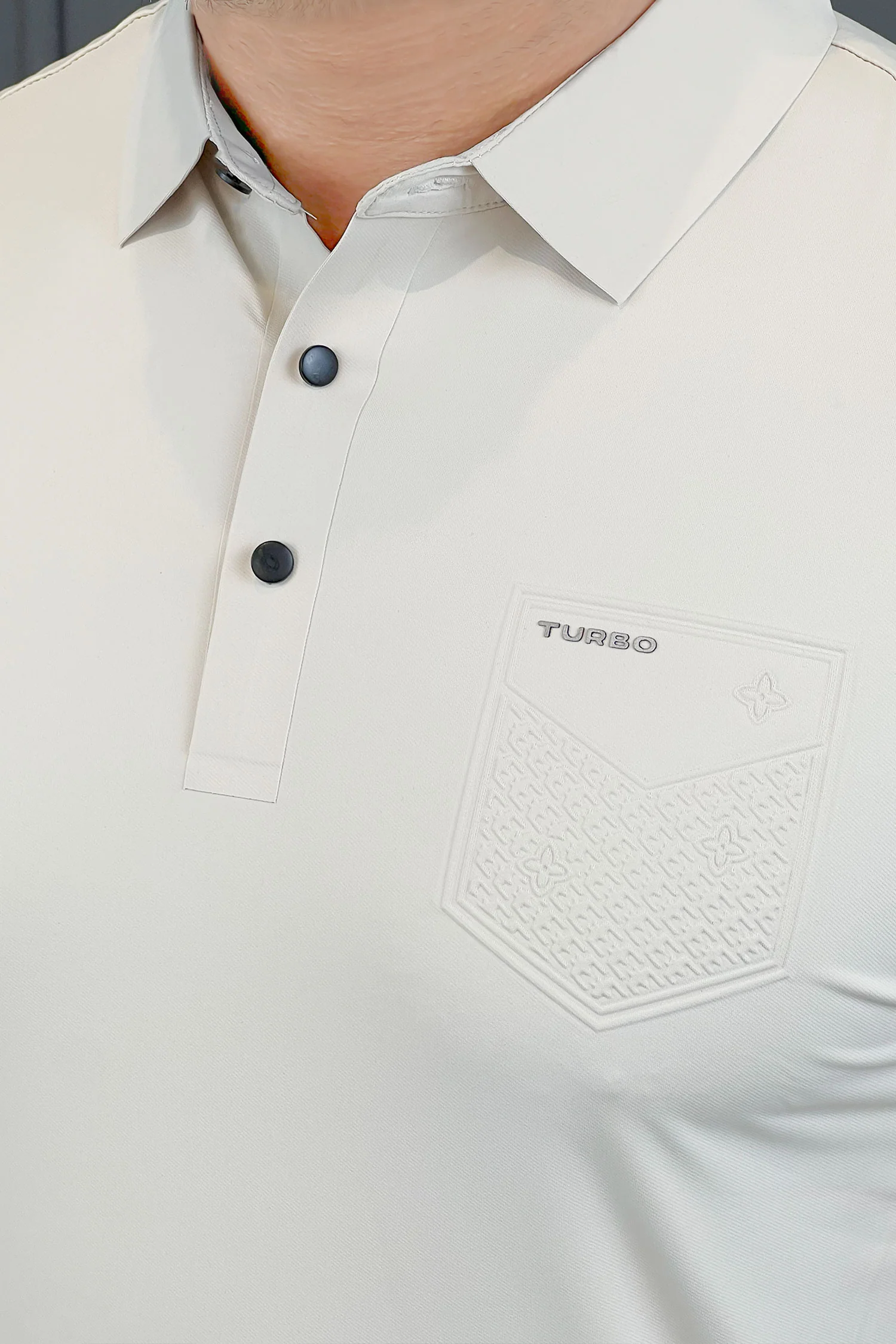 Turbo Embossed Pocket Motif Men's Polo Shirt - Image 7