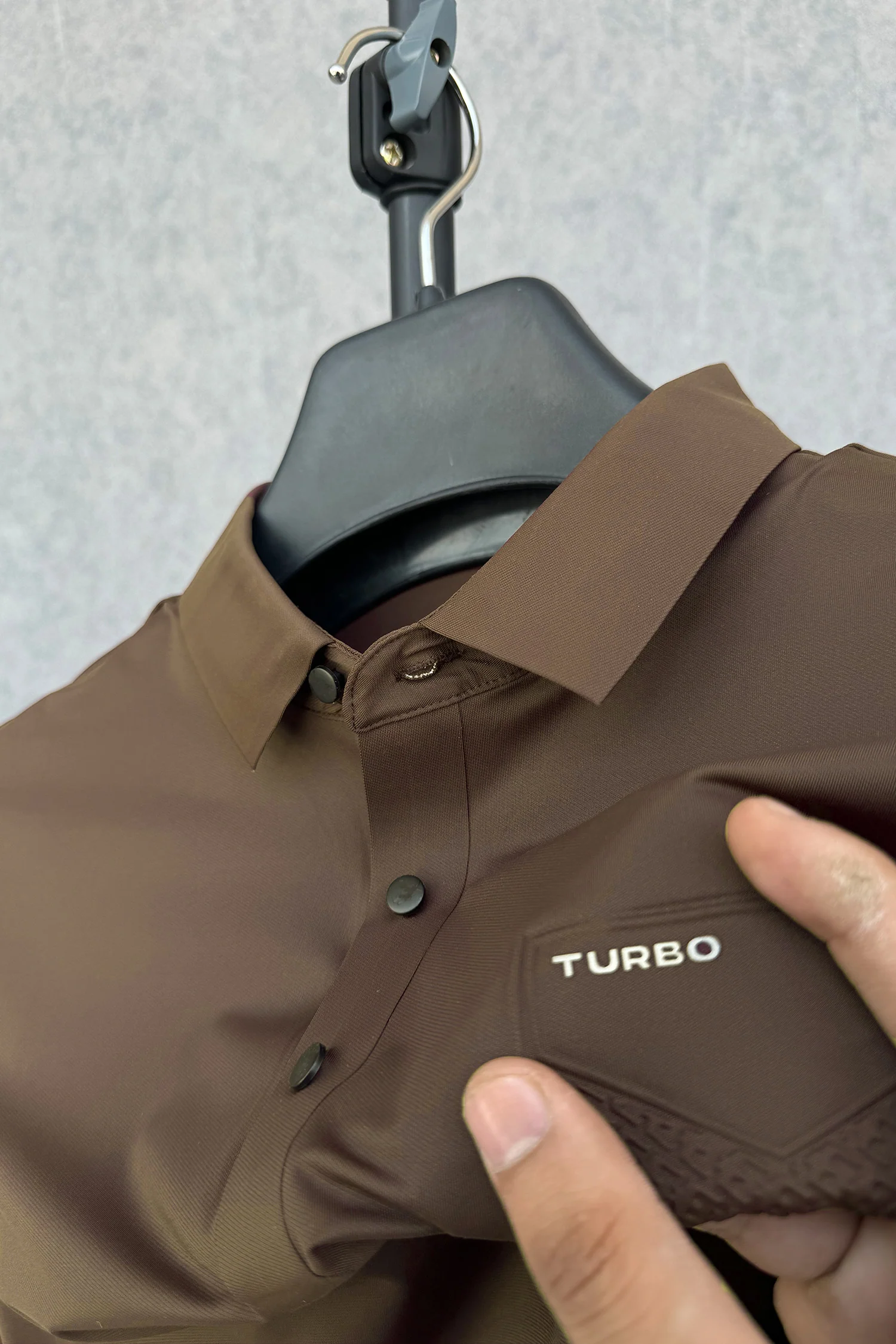 Turbo Embossed Pocket Motif Men's Polo Shirt - Image 13