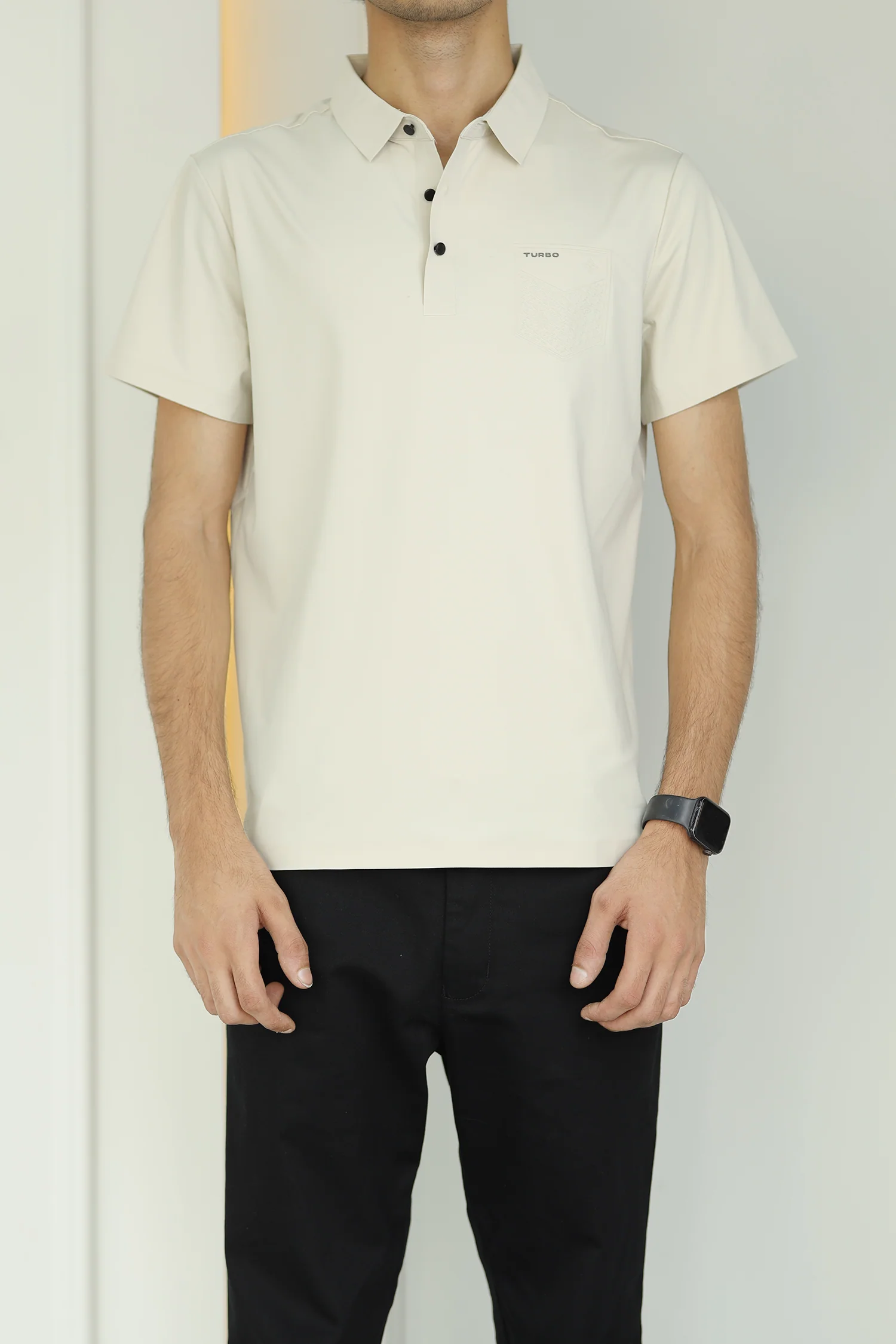 Turbo Embossed Pocket Motif Men's Polo Shirt - Image 6