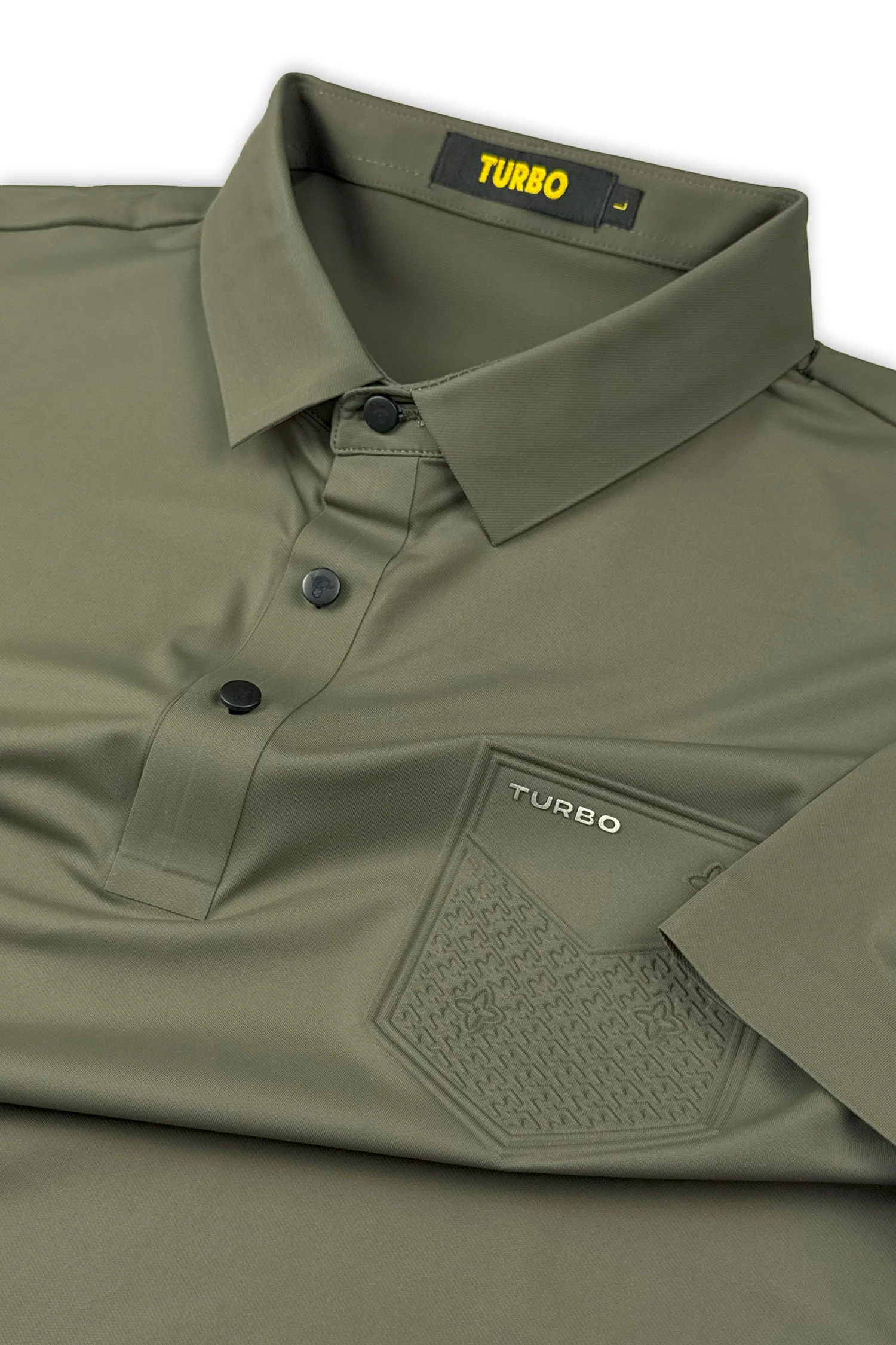 Turbo Embossed Pocket Motif Men's Polo Shirt - Image 6