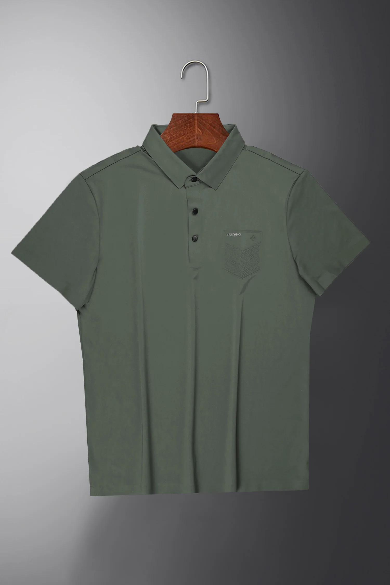 Turbo Embossed Pocket Motif Men's Polo Shirt - Image 9