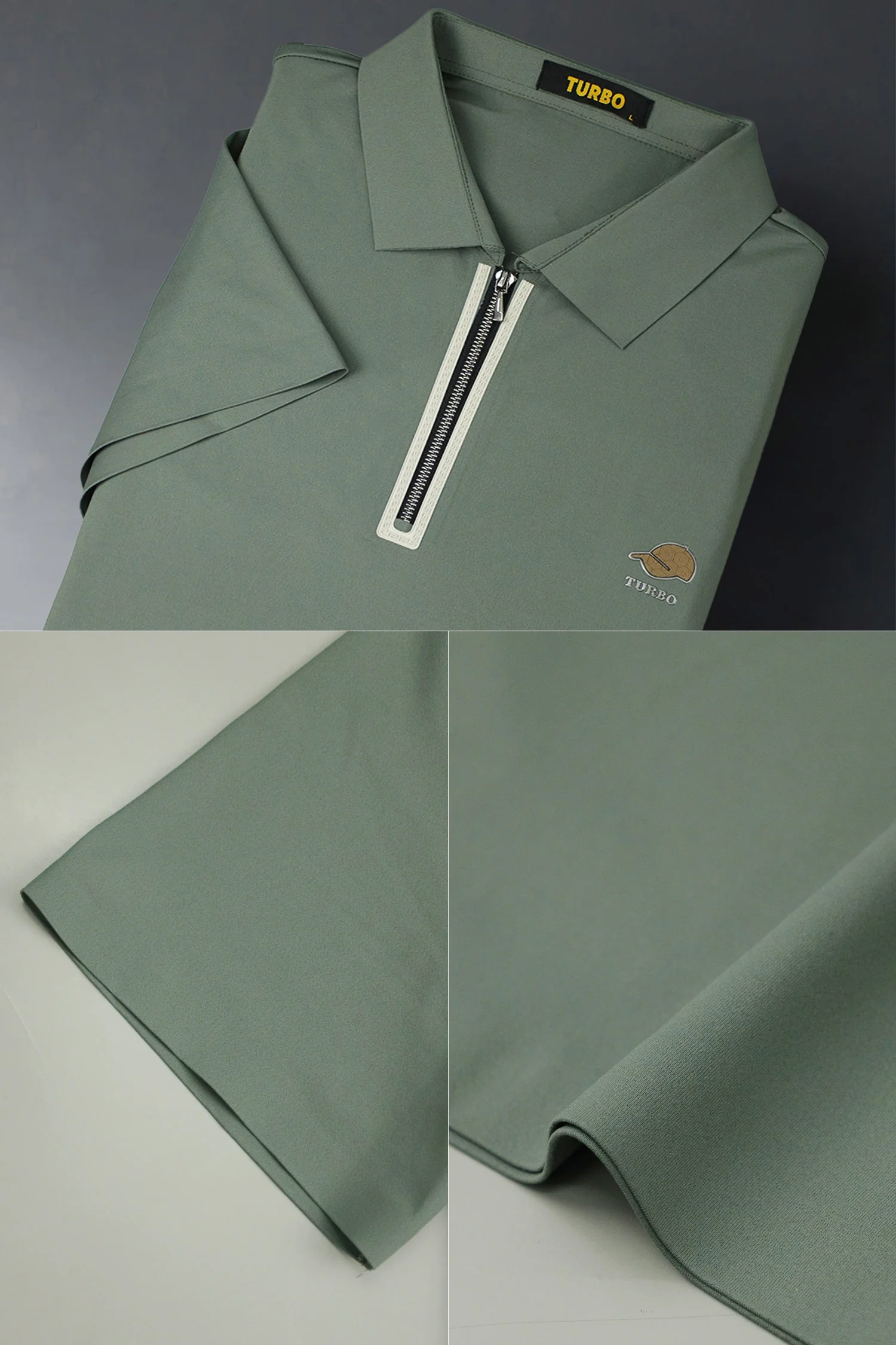 Turbo Embroidered Emblem Polo T-Shirt - Image 3