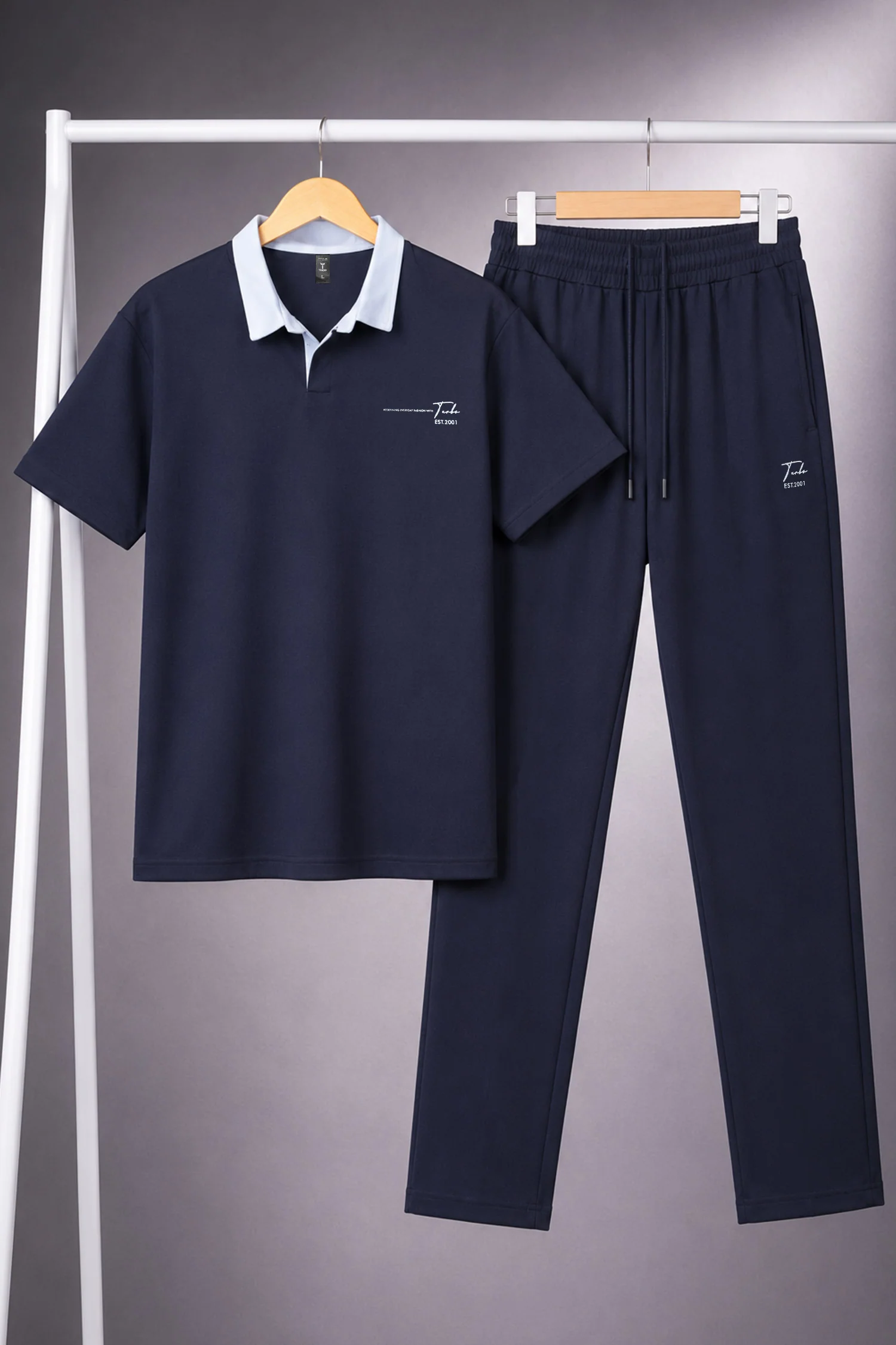 Turbo Everyday Redefining Style Men's Co-Ord Set In Dark Navy - Image 3