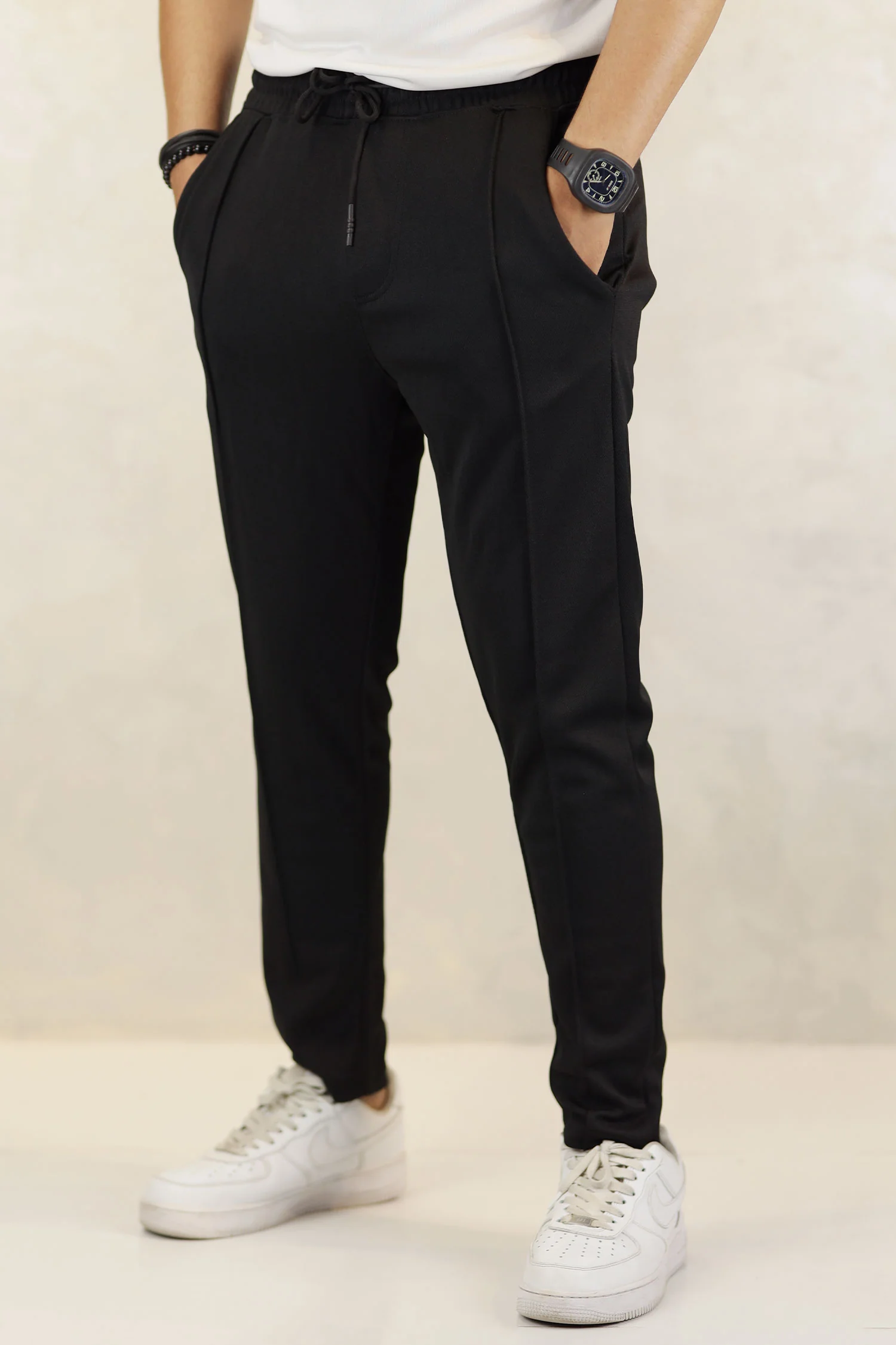 Turbo Fashion Smart Slim Fit Trouser In Black - Image 2