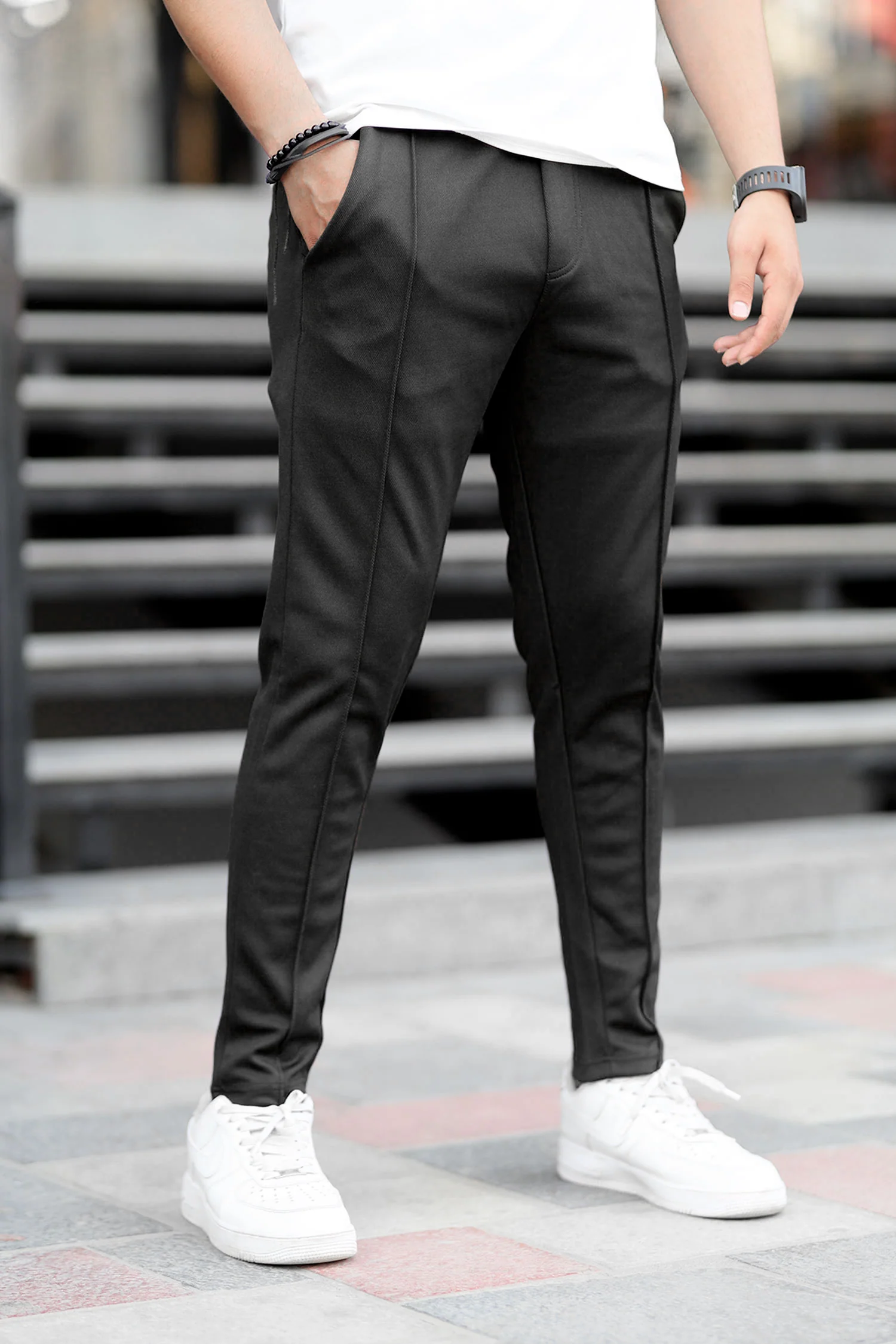 Turbo Fashion Smart Slim Fit Trouser In Black - Image 4