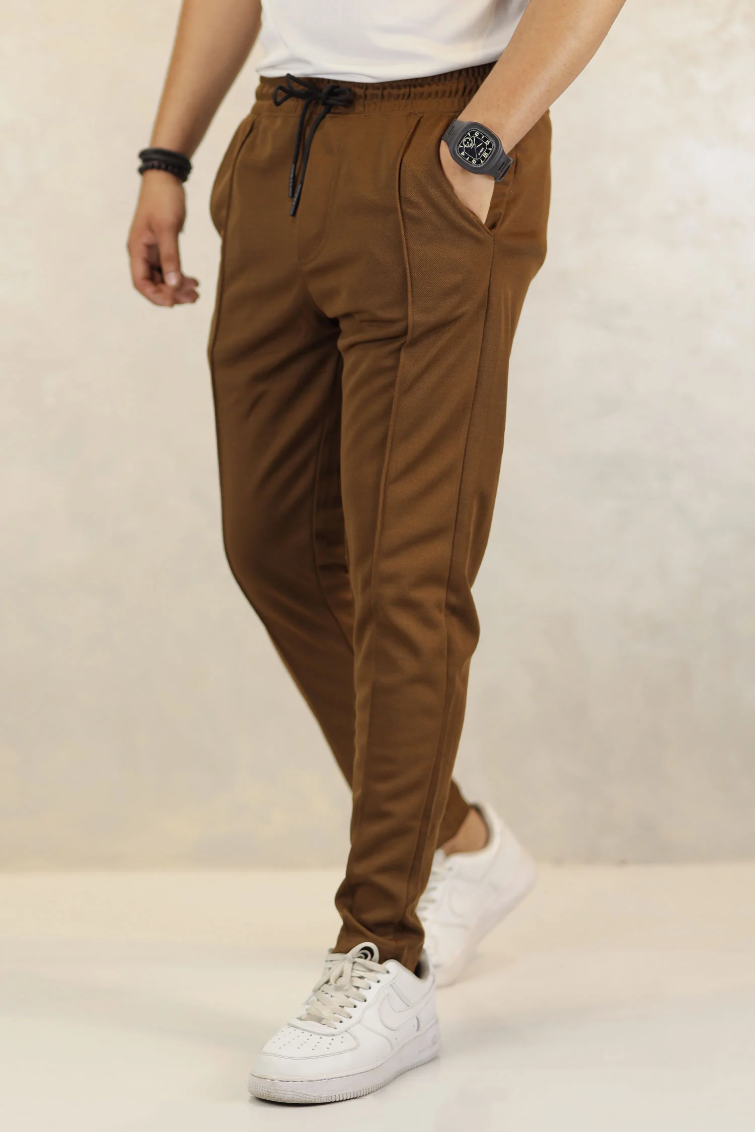 Turbo Fashion Smart Slim Fit Trouser in Dark Brown - Image 3
