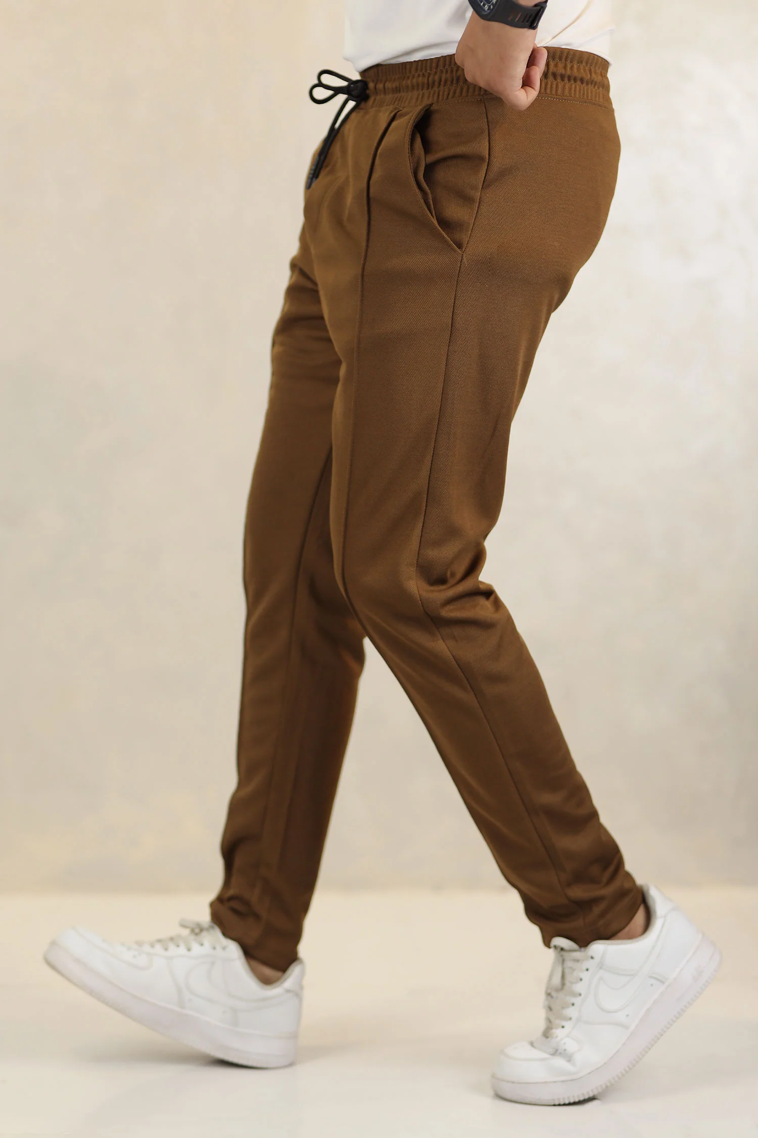 Turbo Fashion Smart Slim Fit Trouser in Dark Brown - Image 4