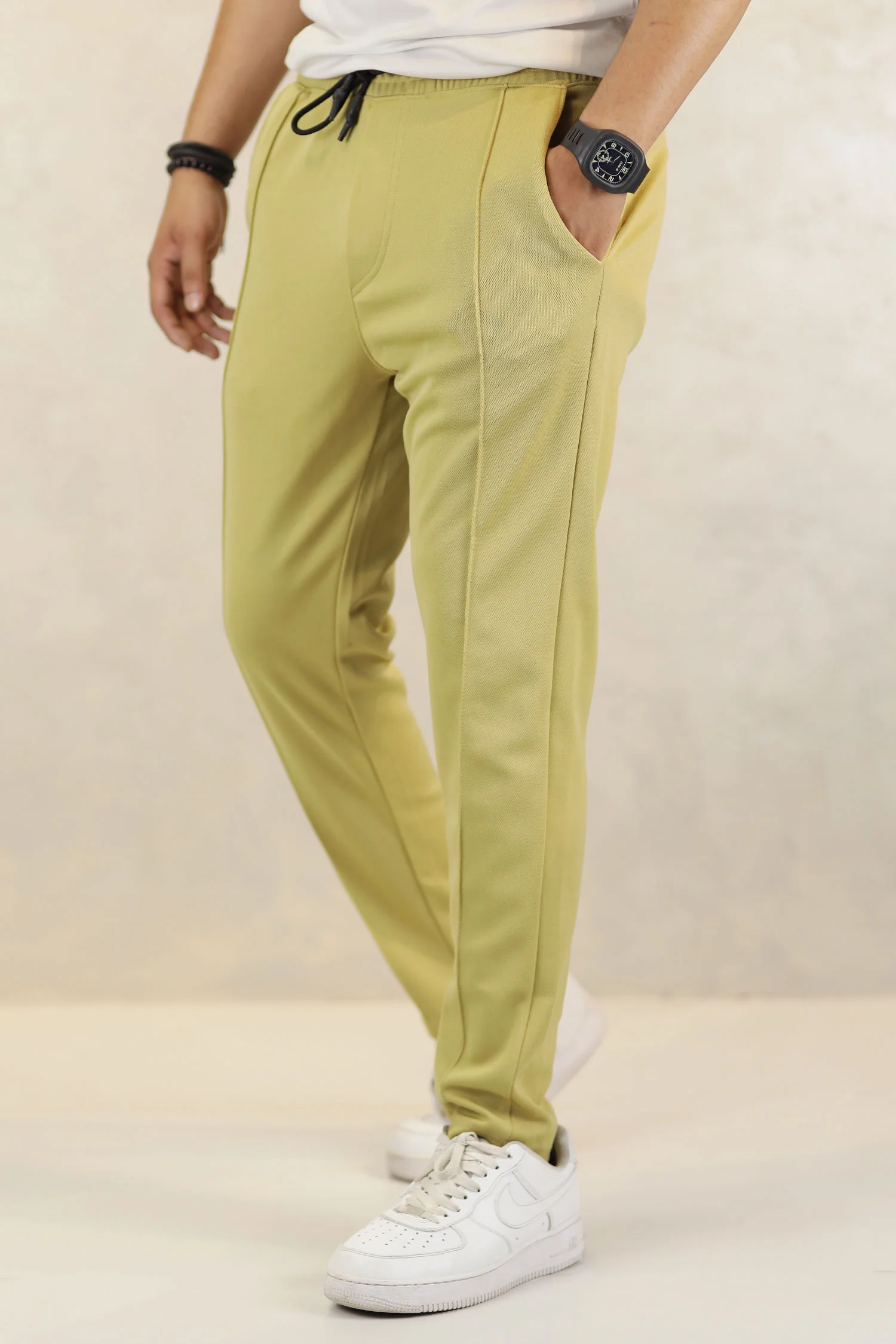 Turbo Fashion Smart Slim Fit Trouser In Dark Creem - Image 3