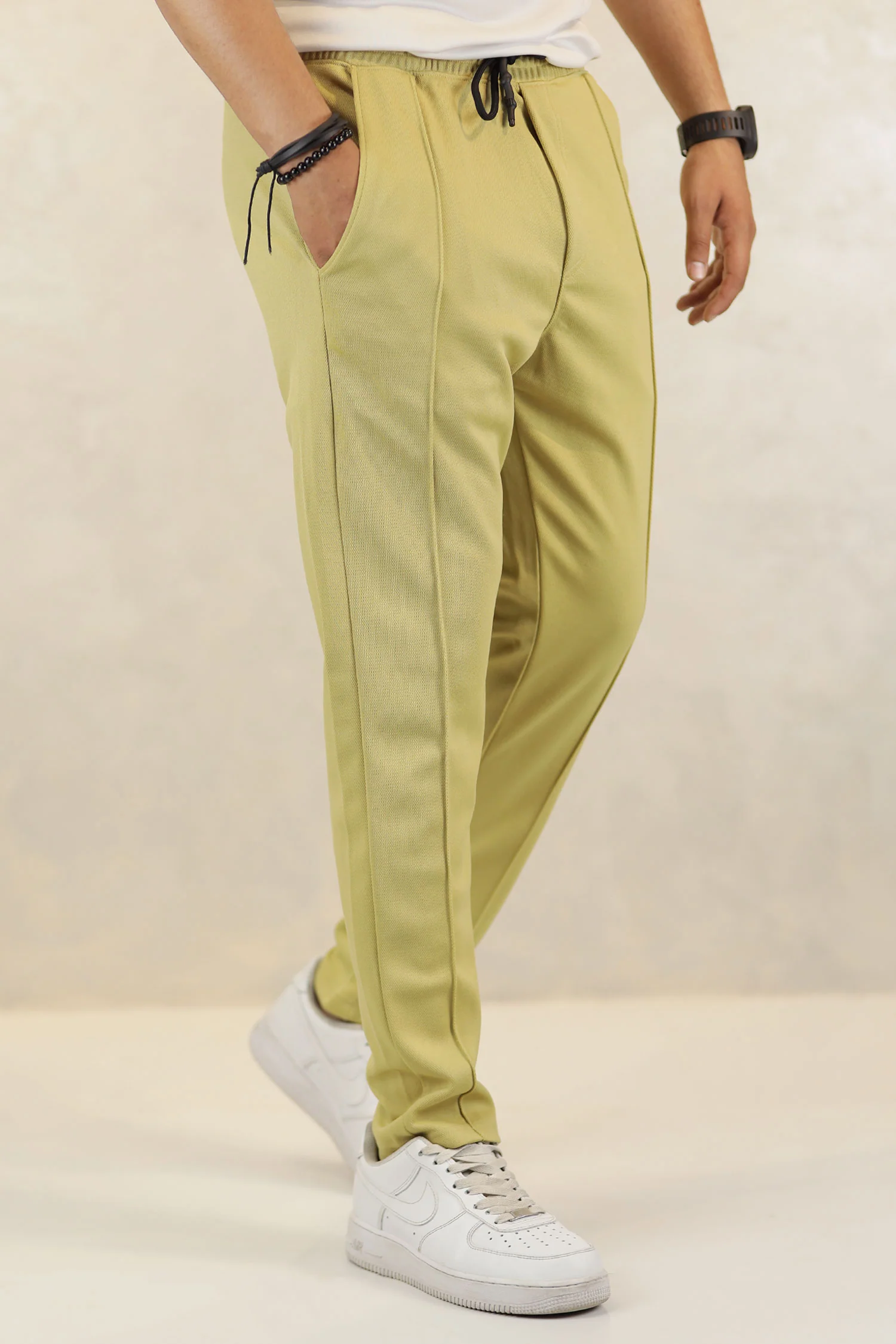 Turbo Fashion Smart Slim Fit Trouser In Dark Creem - Image 4
