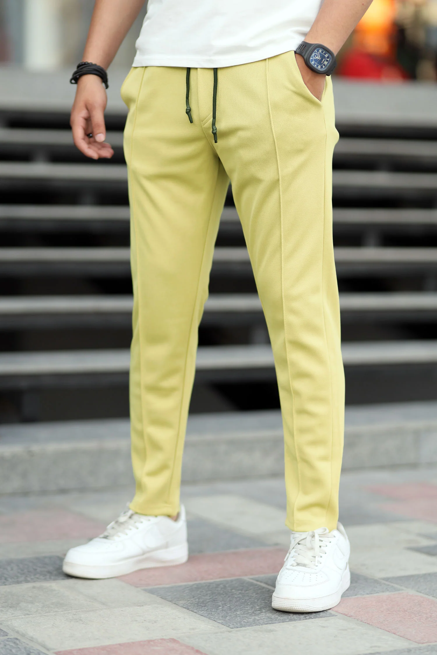Turbo Fashion Smart Slim Fit Trouser In Dark Creem - Image 3