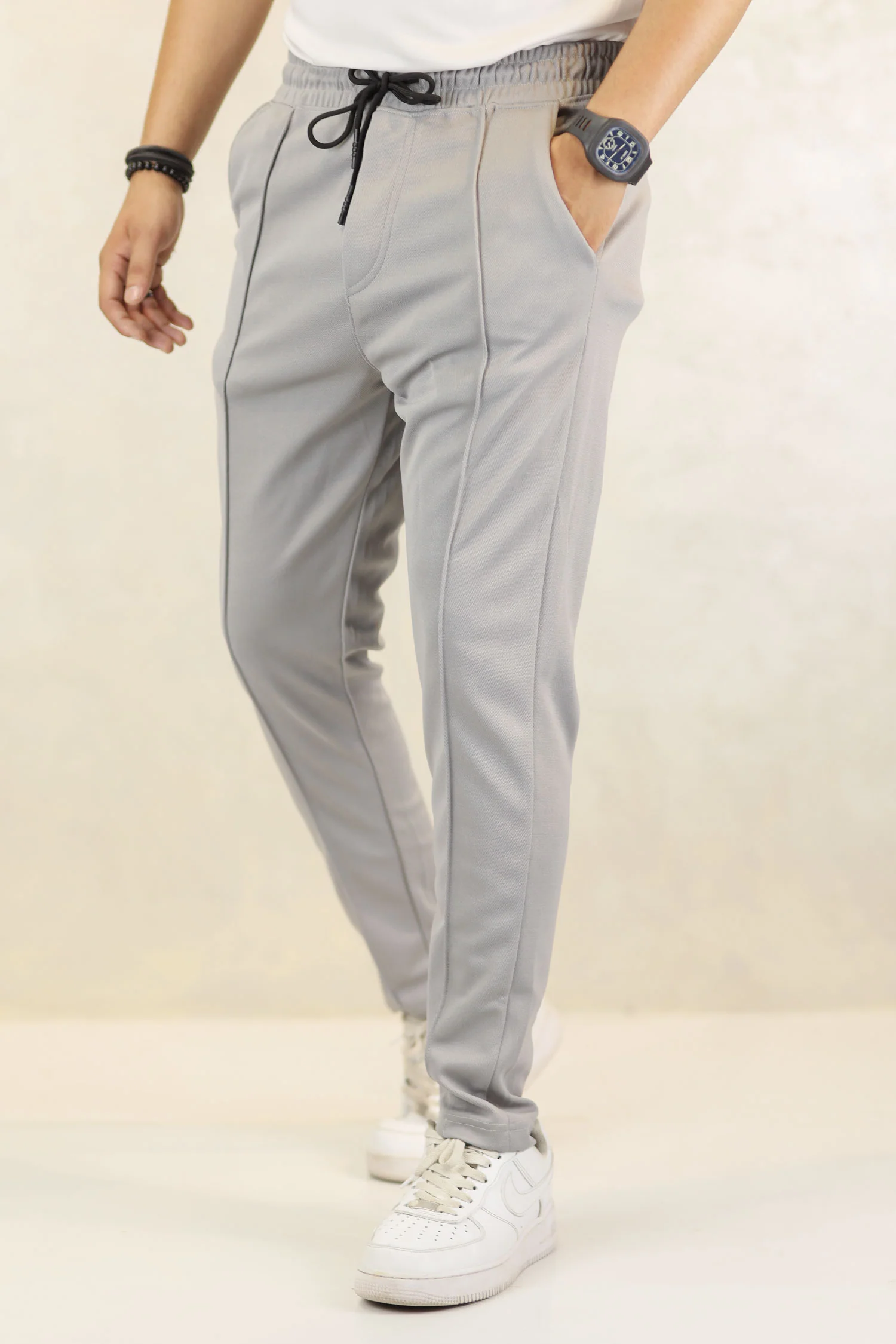 Turbo Fashion Smart Slim Fit Trouser In Grey