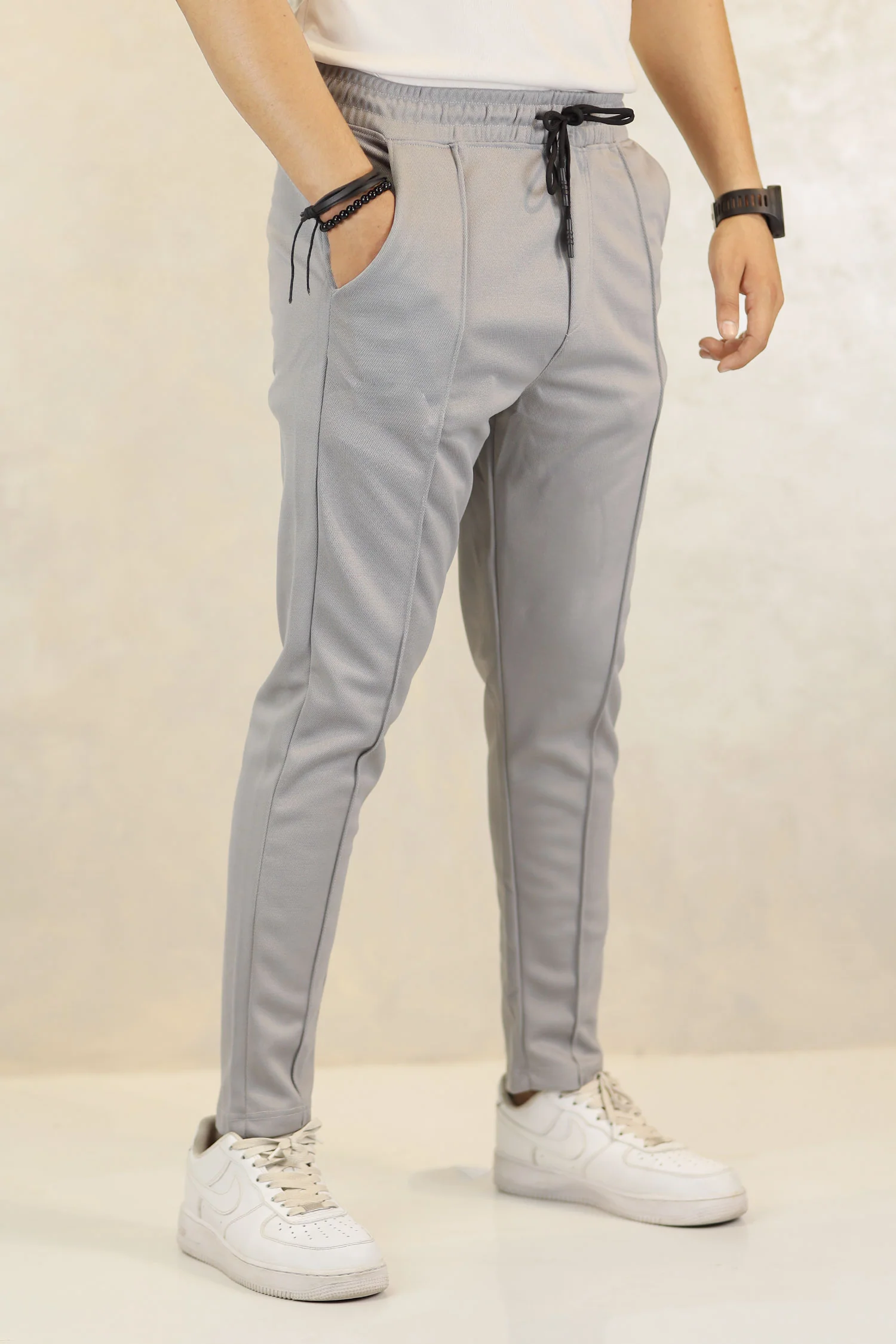 Turbo Fashion Smart Slim Fit Trouser In Grey - Image 3