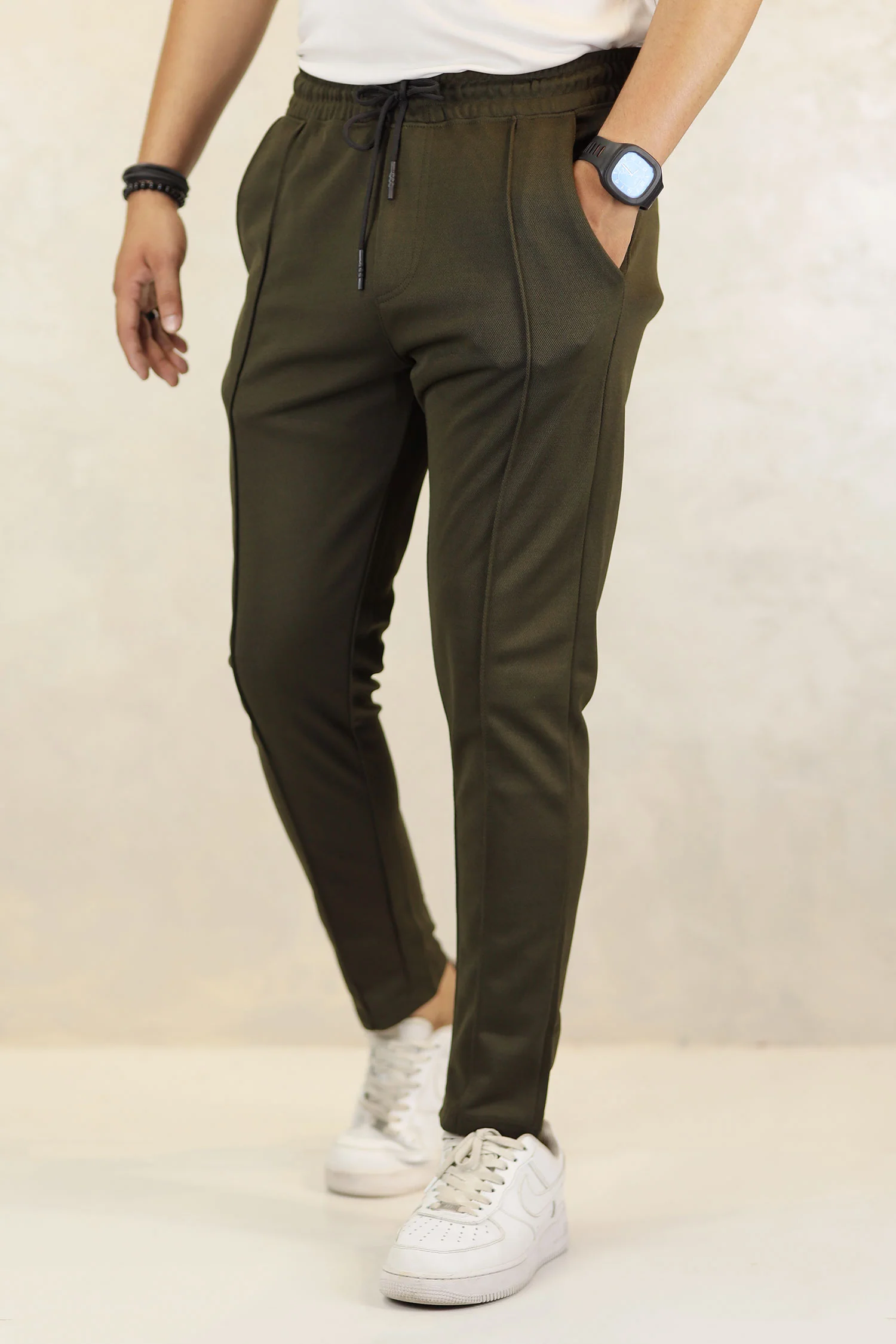 Turbo Fashion Smart Slim Fit Trouser In Olive - Image 3