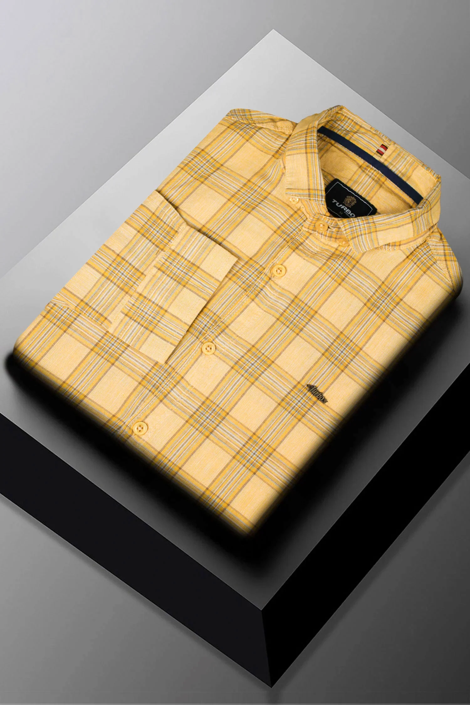 Turbo FearLess Checked Long Sleeve Cotton Casual Shirt - Image 7