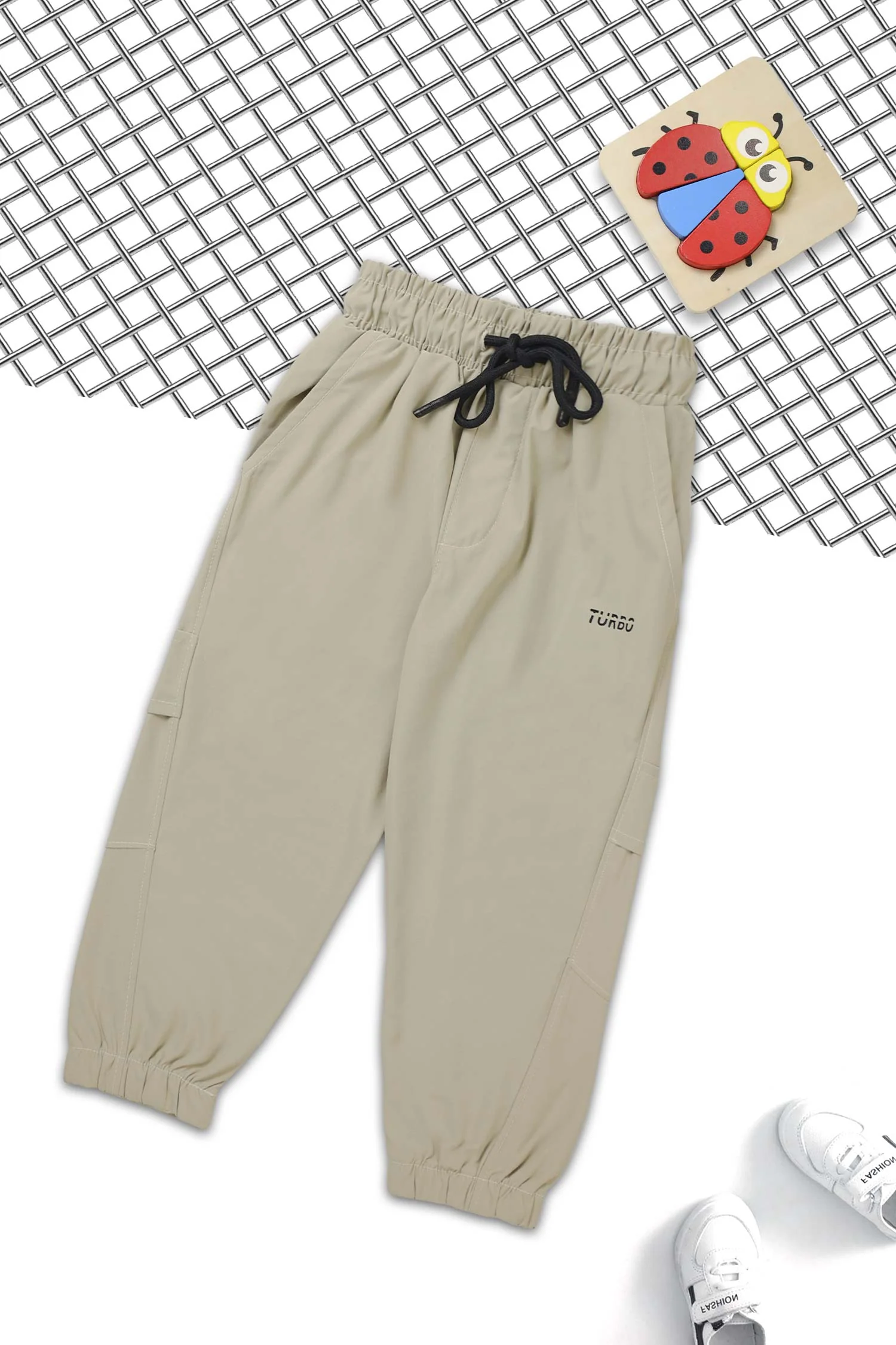 Turbo Fit Premium Micro Sportswear Kids Trousers For Boys In Skin - Image 3