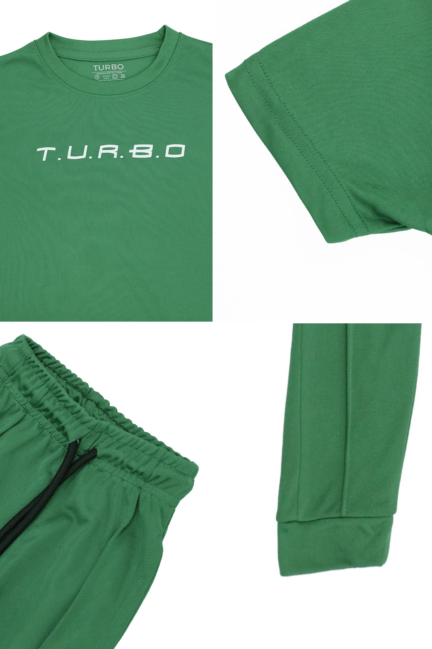 Turbo Fitness Pro Activity Younger Kids Tracksuit in Green - Image 3