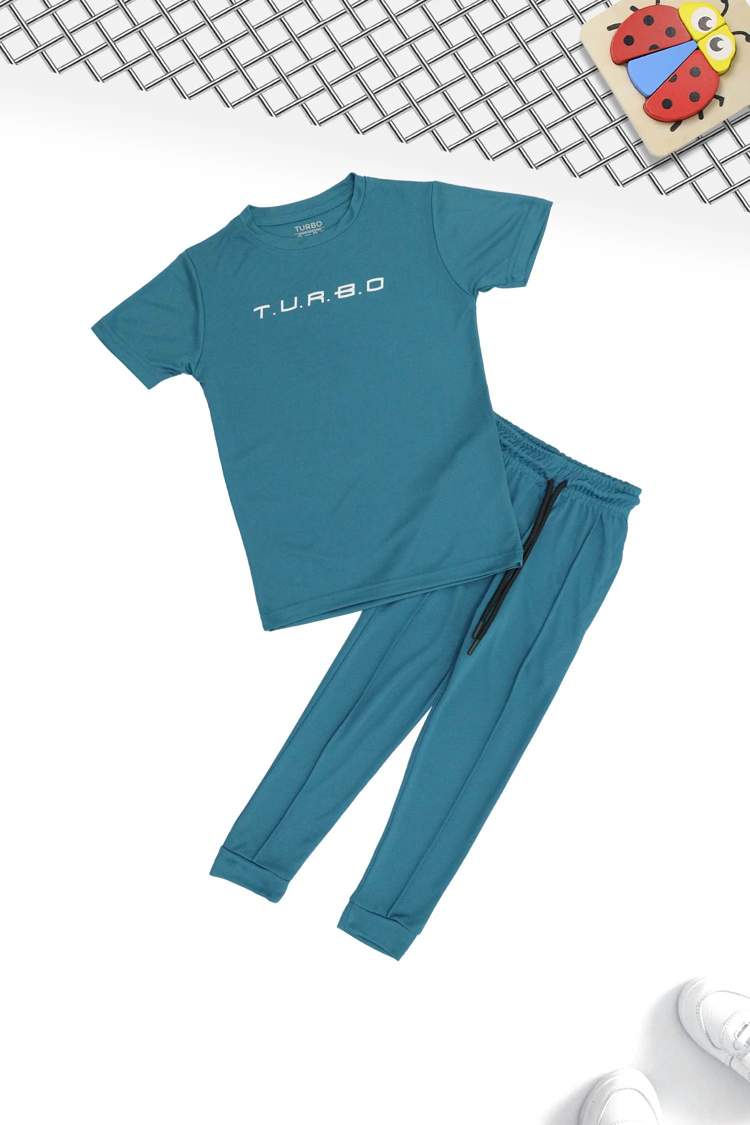 Turbo Fitness Pro Activity Younger Kids Tracksuit in Zink - Image 2