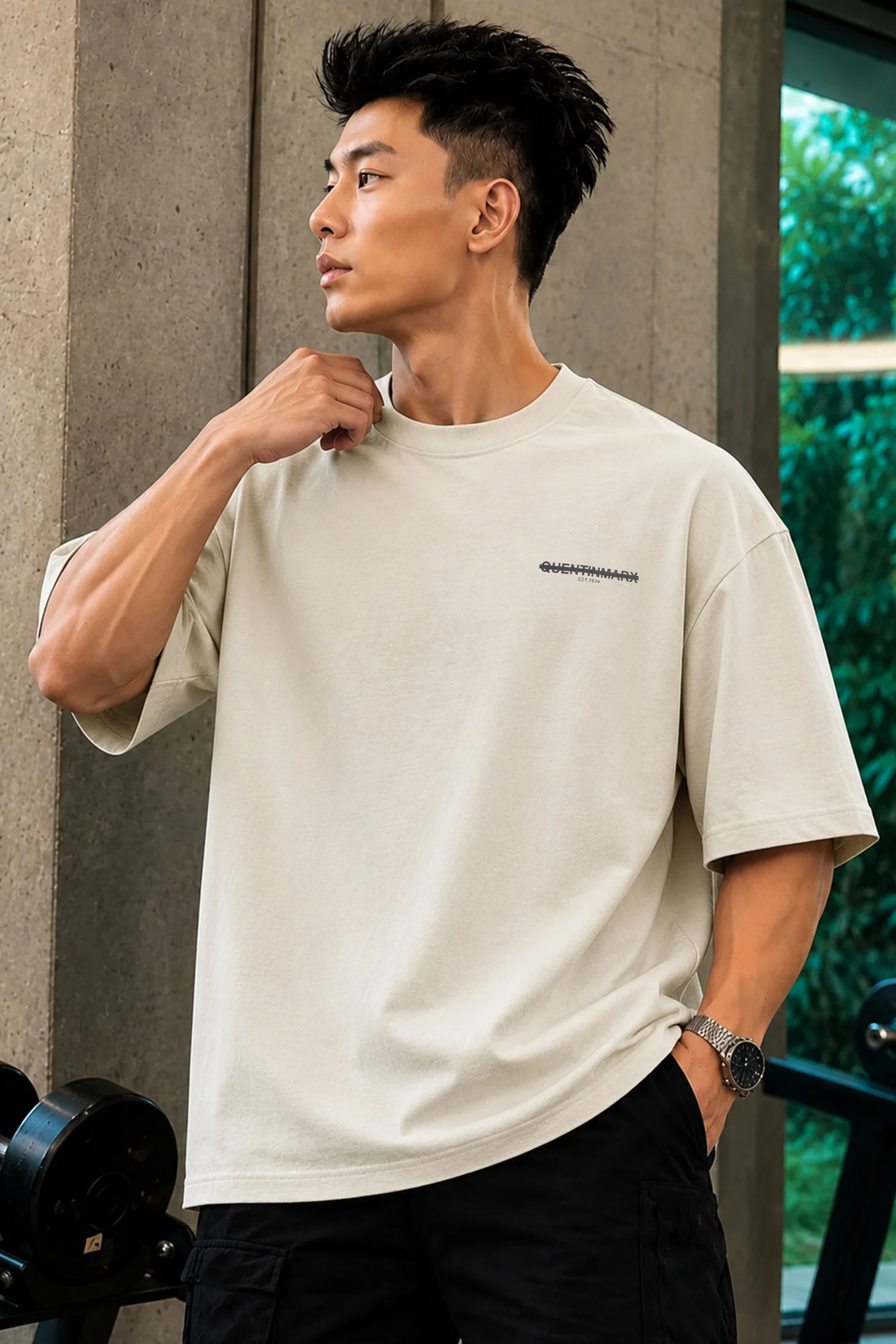 Turbo Forever Striving Oversize Men's Tee - Image 6