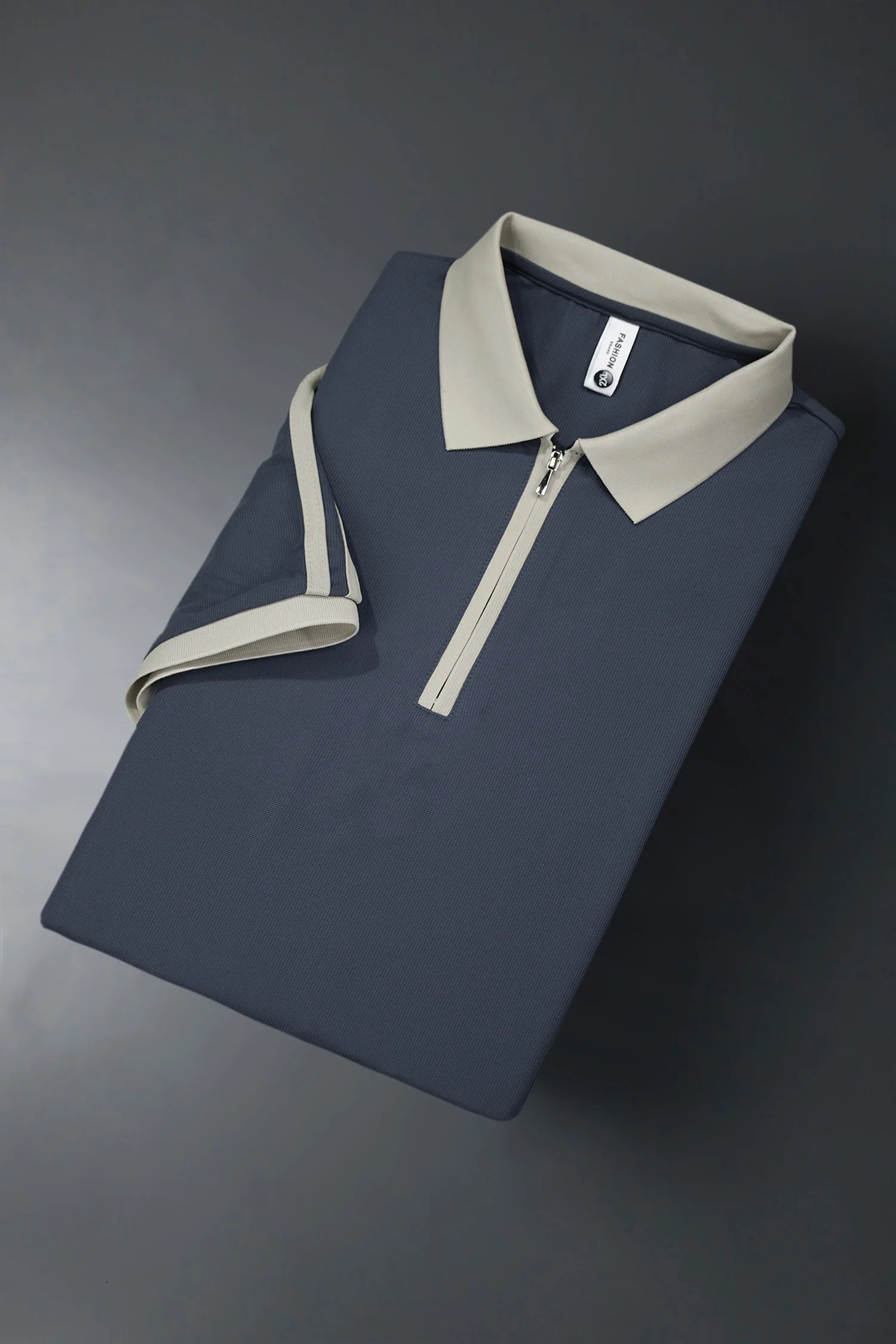 Turbo Half-Zipper Closure Style Men's Polo Shirt - Image 15