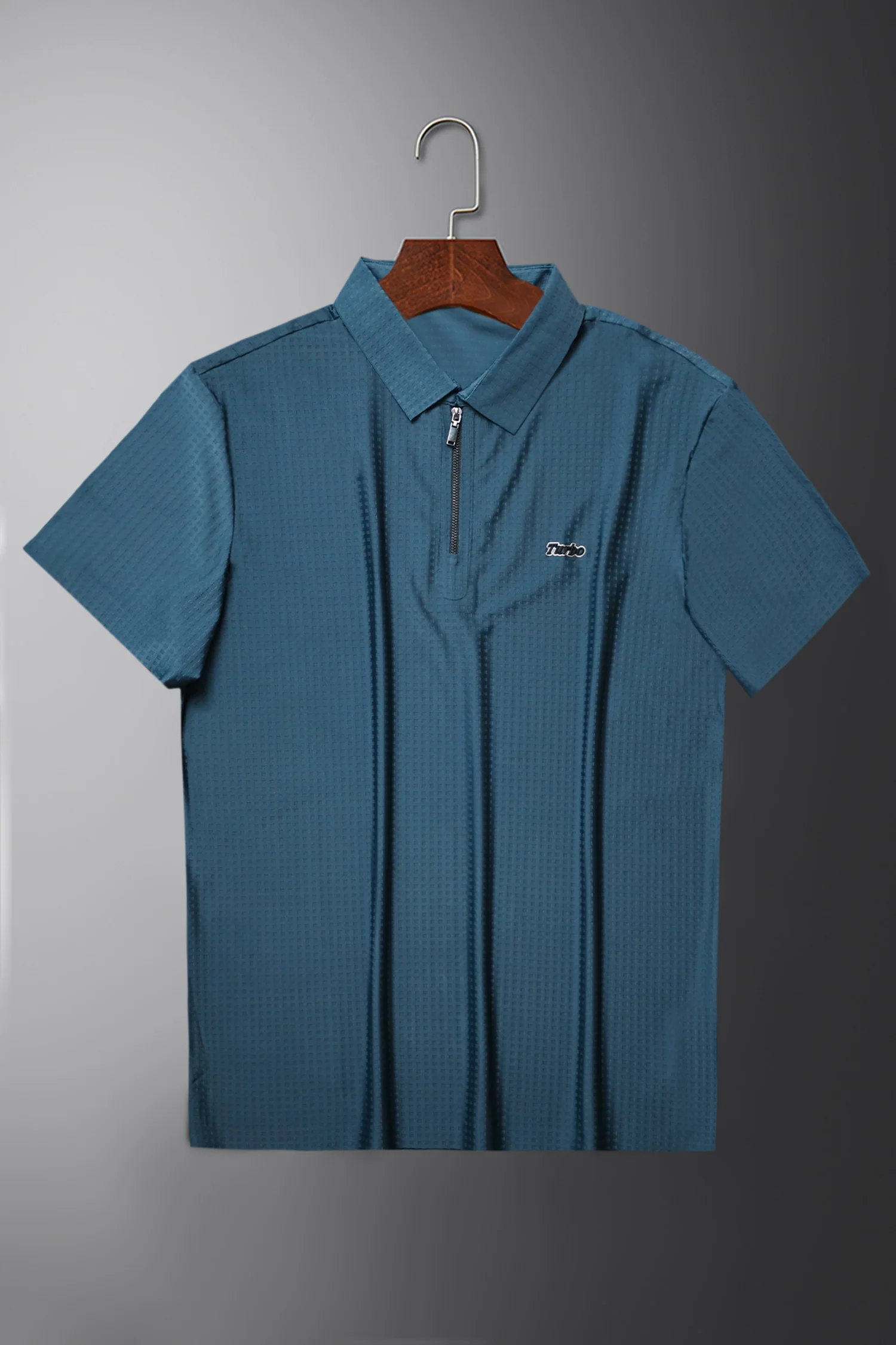 Turbo Holiday Outfit Stitchless Zip Style Men's Polo Shirt In Zink - Image 3