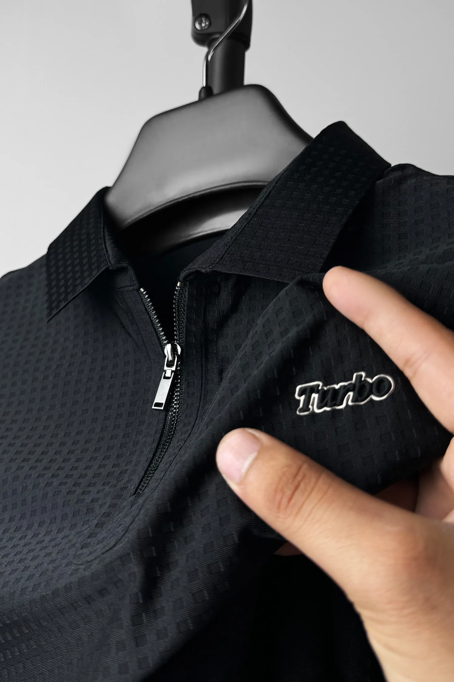 Turbo Holiday Outfit Stitchless Zip Style Men's Polo Shirt - Image 5