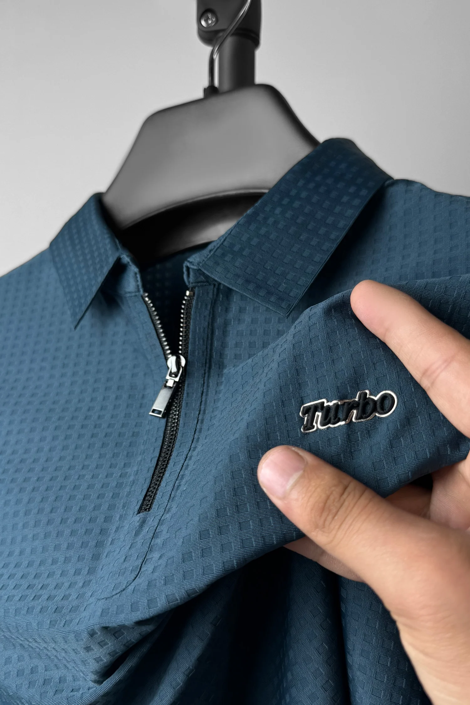 Turbo Holiday Outfit Stitchless Zip Style Men's Polo Shirt - Image 9