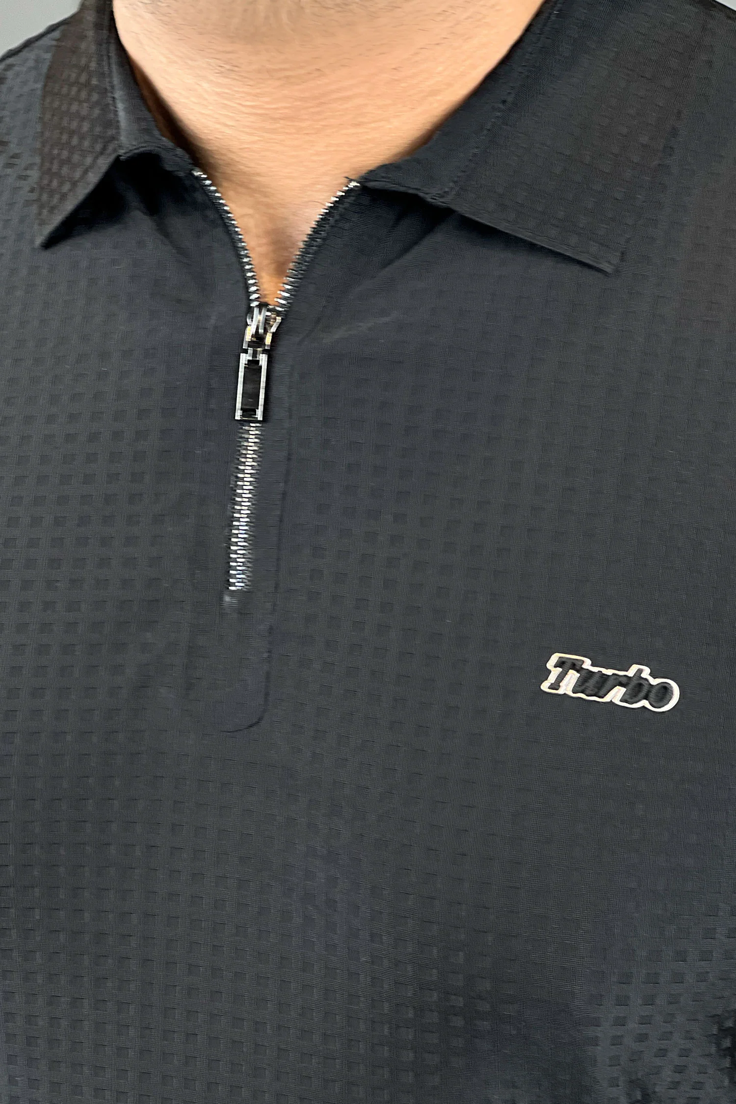 Turbo Holiday Outfit Stitchless Zip Style Men's Polo Shirt - Image 7