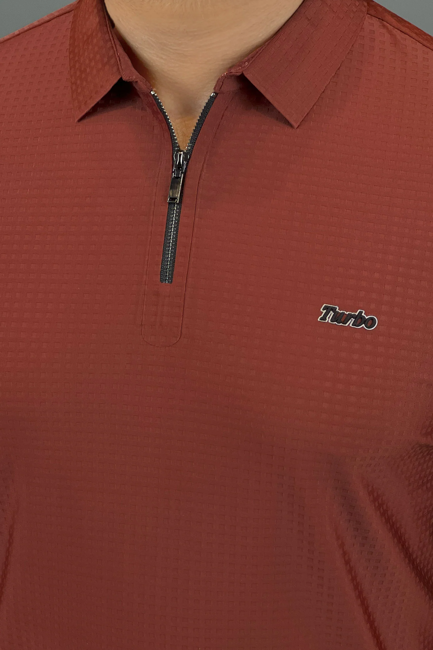 Turbo Holiday Outfit Stitchless Zip Style Men's Polo Shirt - Image 3
