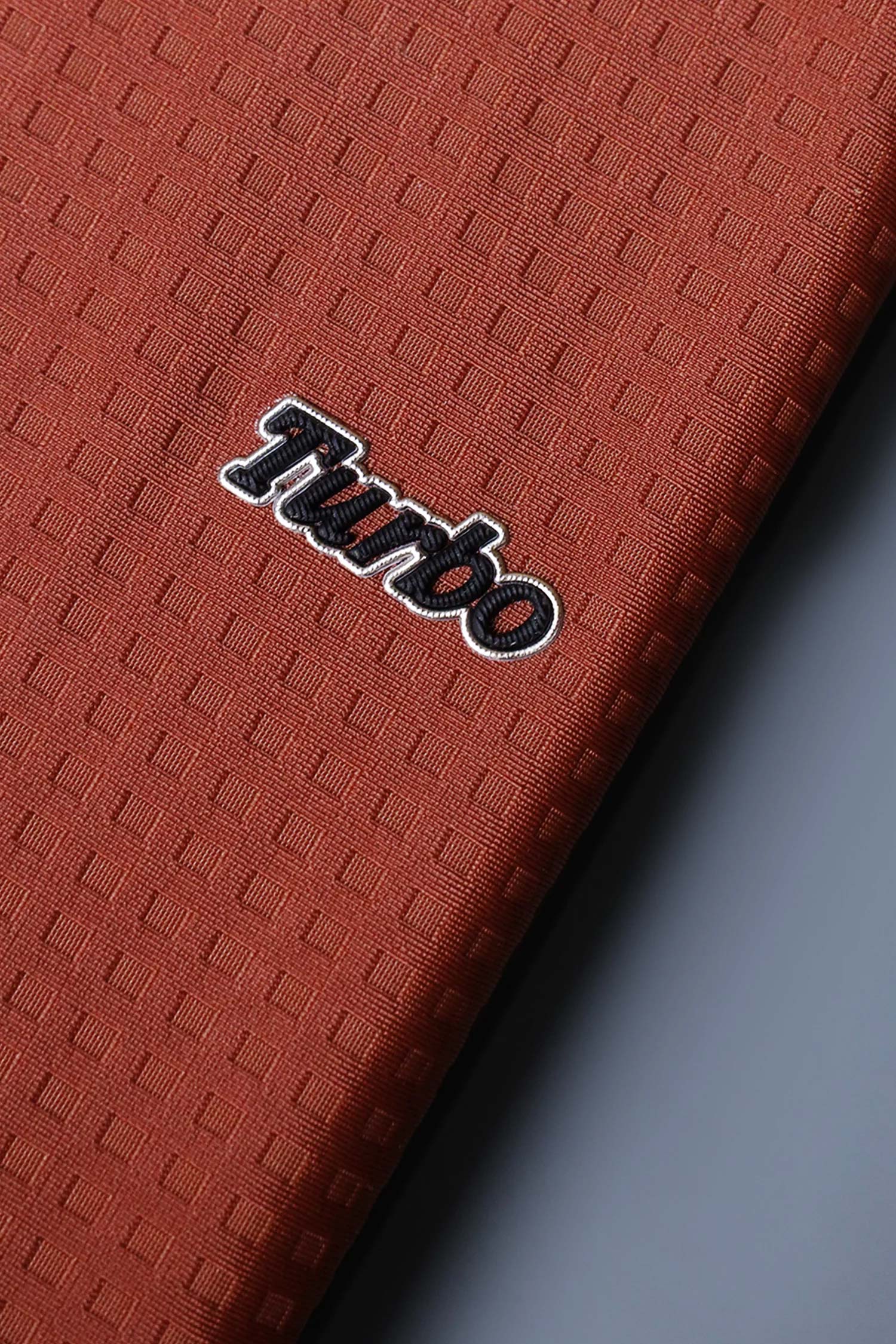Turbo Holiday Outfit Stitchless Zip Style Men's Polo Shirt In Red Brick - Image 3