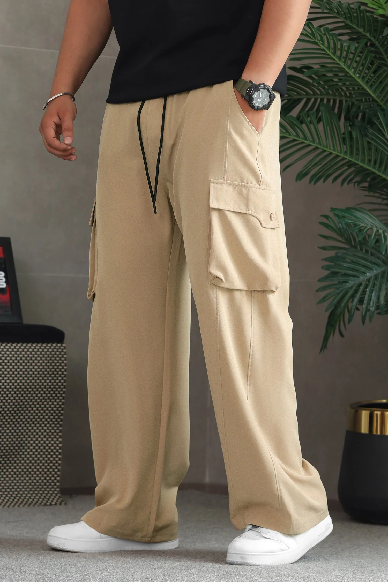Turbo Multi-Pocket Style Loose Bottom Trouser - Image 9