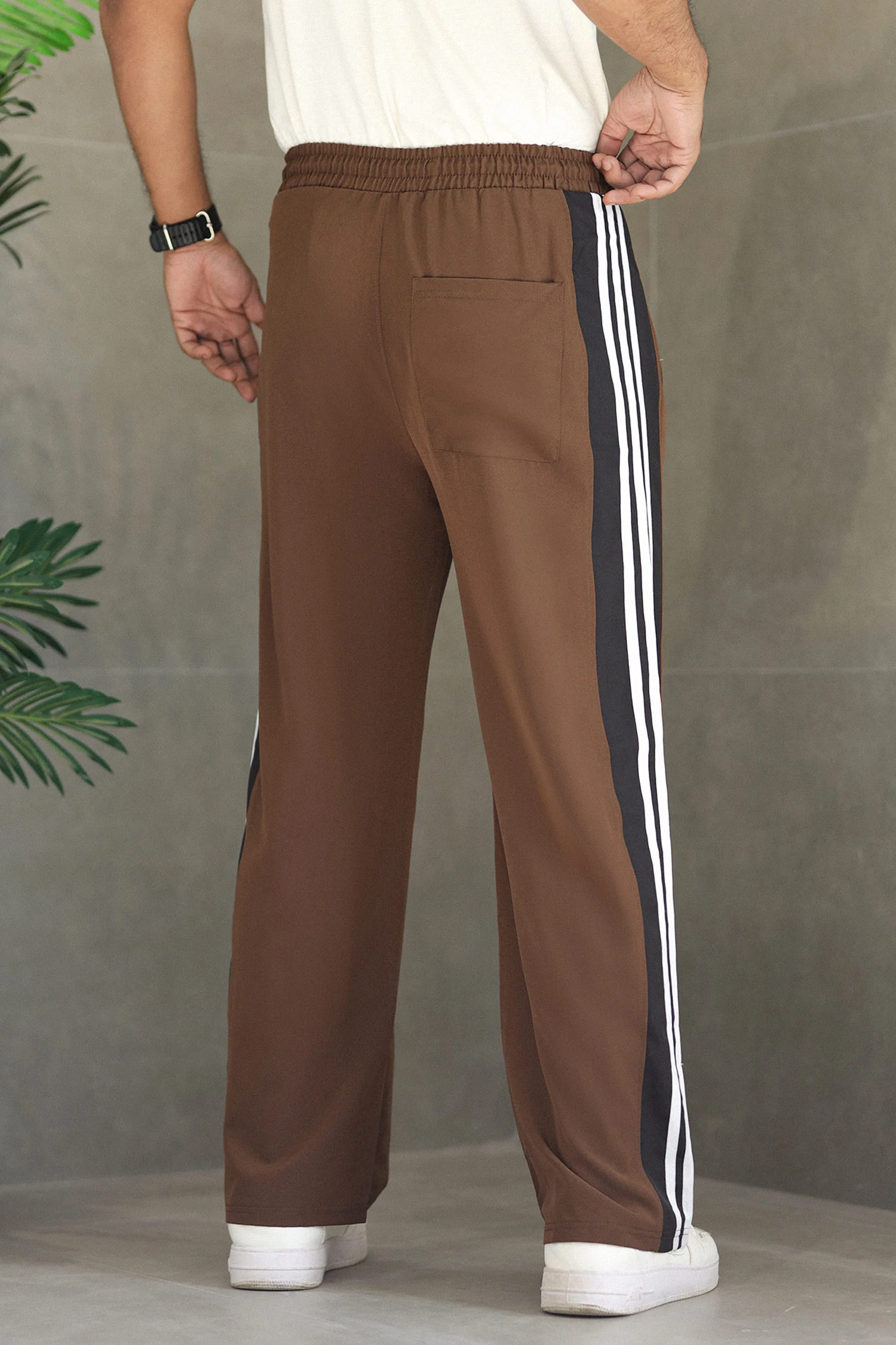 Turbo Hypemode Side Striped Men's Trouser In Coffee - Image 4