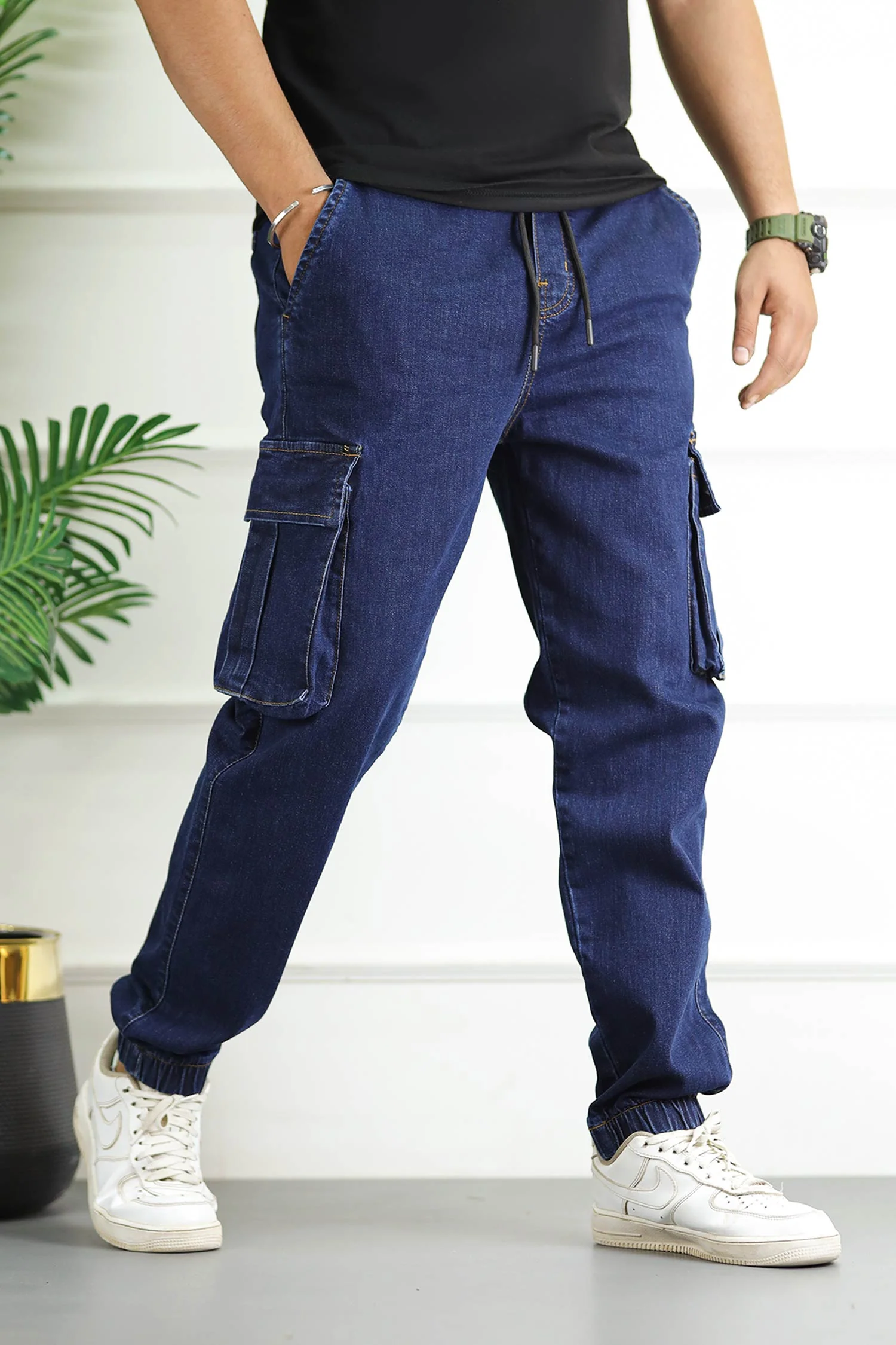Turbo Jogging Pantalon Regular Homme Denim Jeans In Dark Navy - Image 3