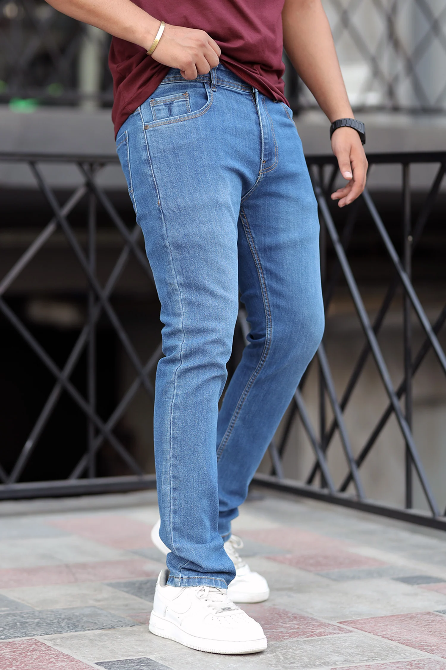 Turbo Kinetic-Flex Precision Taper Jeans In Dark Blue - Image 3