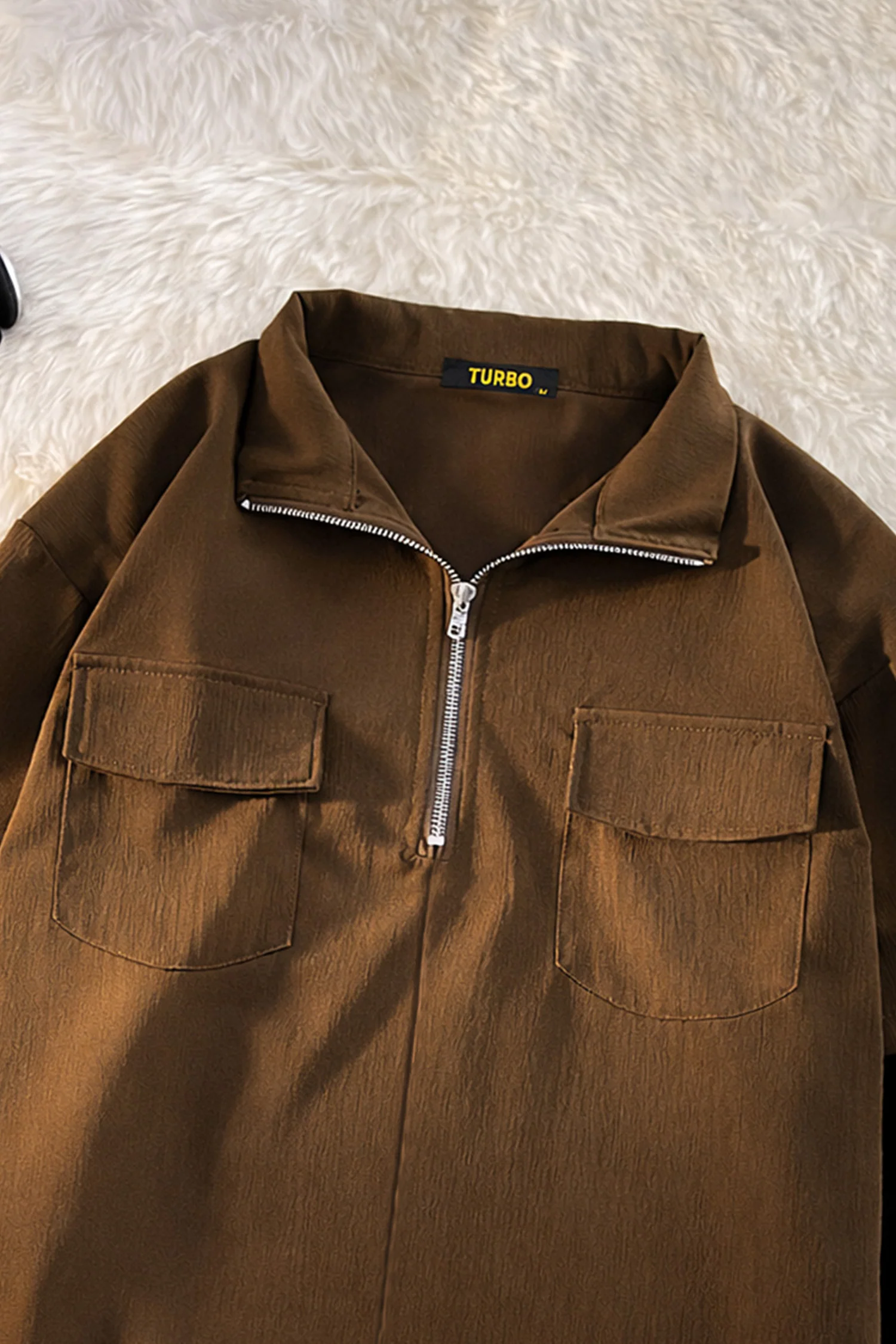 Turbo Long Zip Style Men's Polo T-Shirt - Image 12