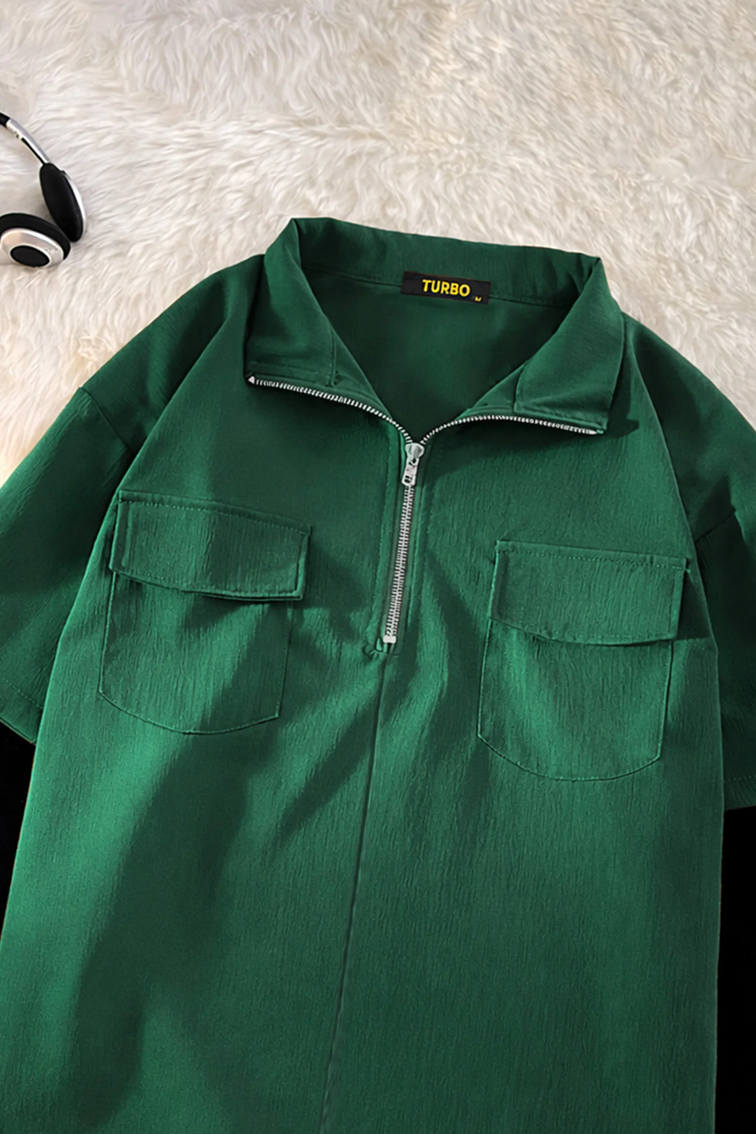Turbo Long Zip Style Men's Polo T-Shirt - Image 6