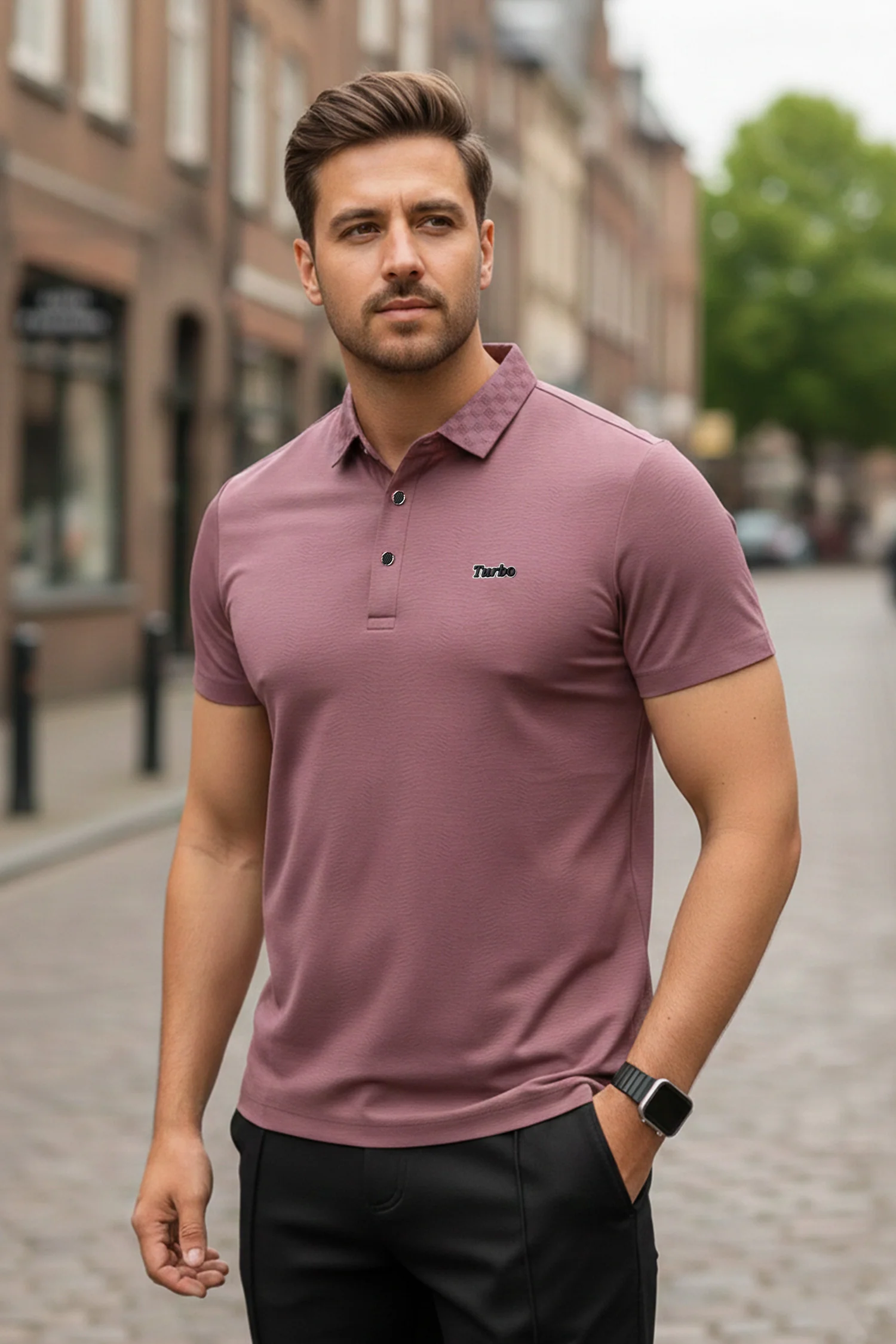 Turbo Luxury Breathable Stitchless Men's Polo Shirt - Image 10