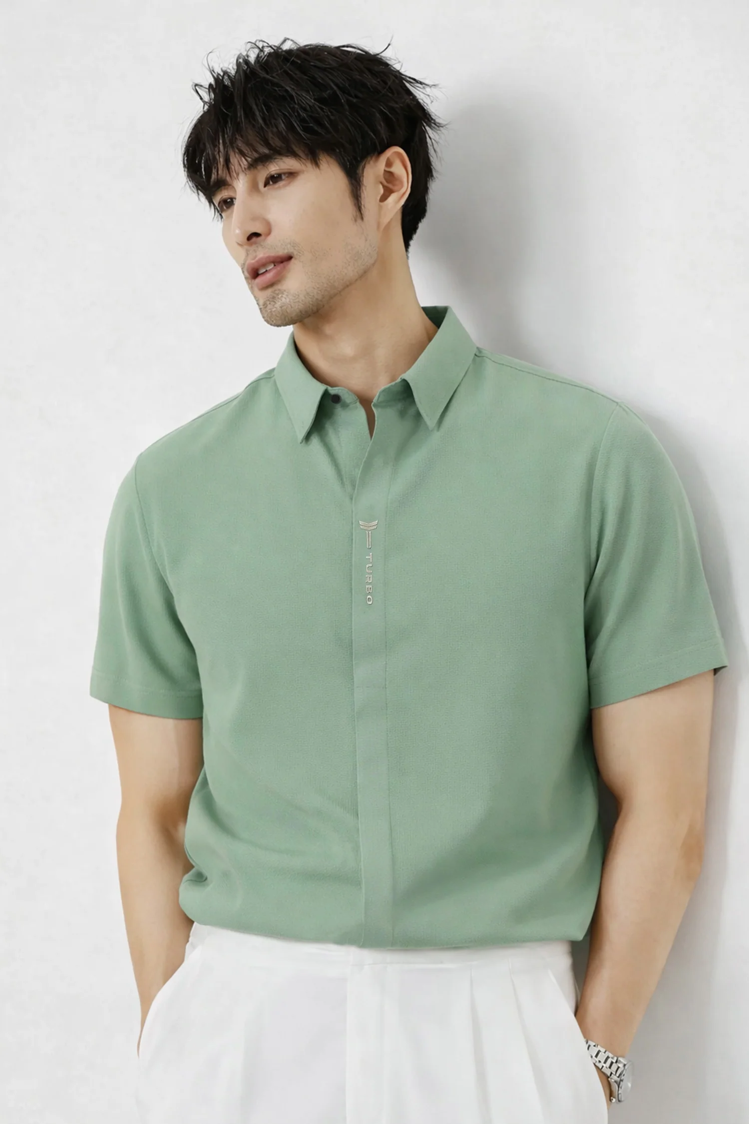 Turbo Luxury Textured Summer Casual Shirt* - Image 7