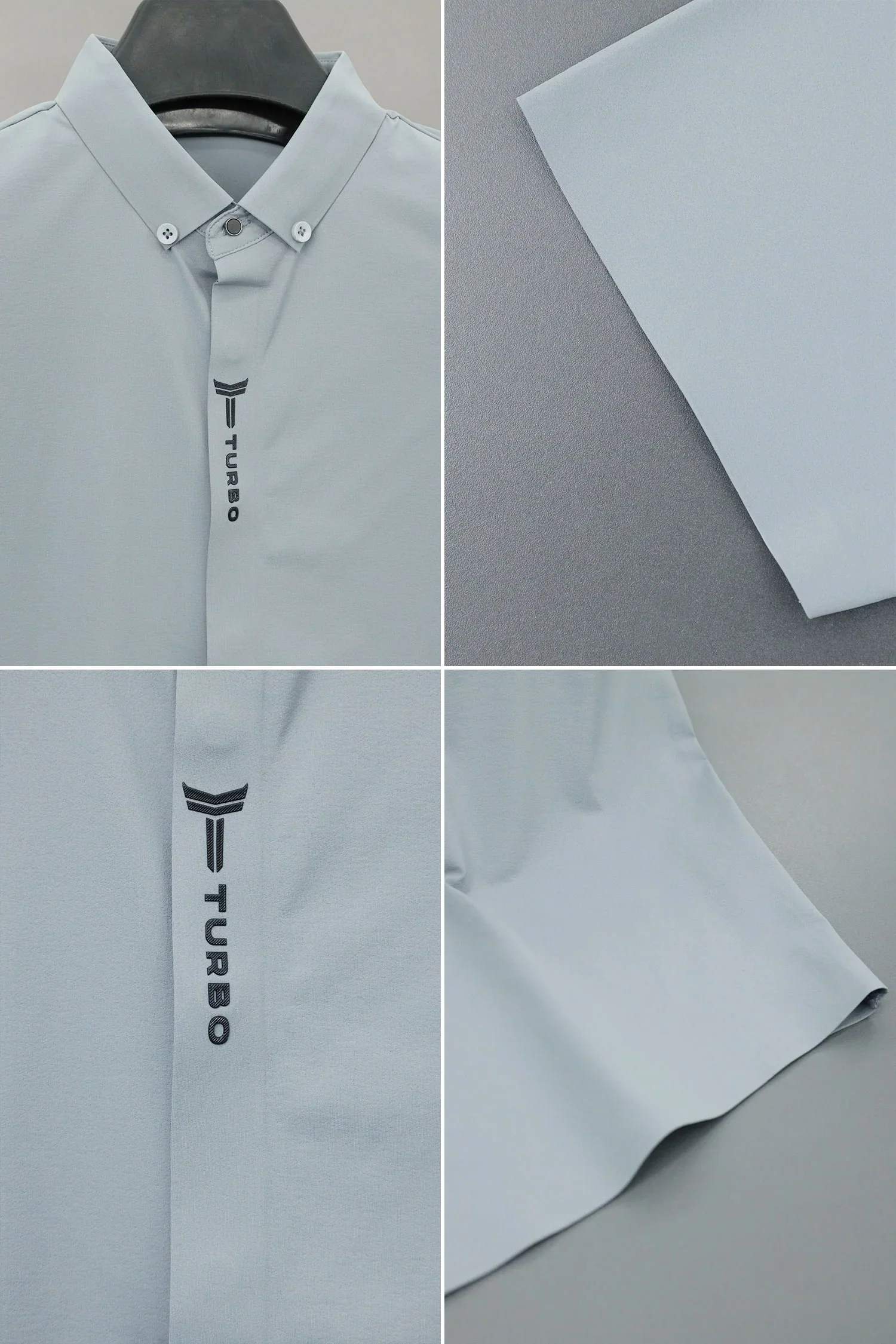 Turbo Men’s Elegant Casual Collar Shirt In Stone - Image 3