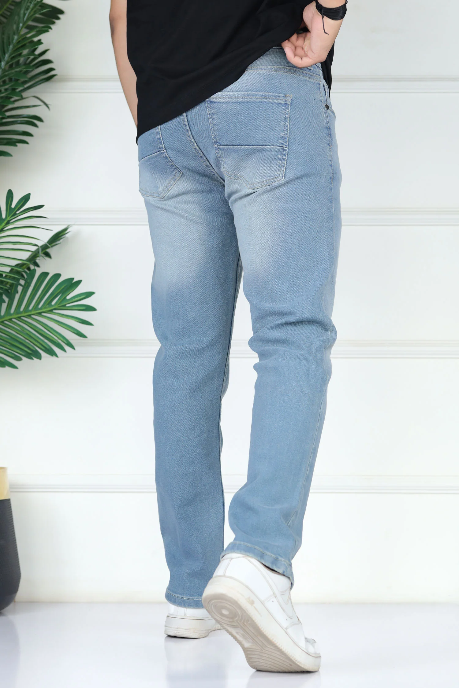 Turbo 'Cloud-Flex' Comfort Slim Fit Jeans In Sky Blue - Image 3