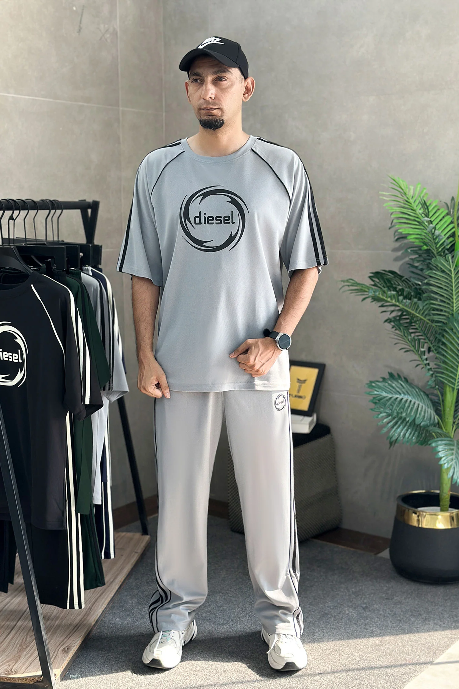 Desel Bruseant Side Striped Men's Tracksuit - Image 13