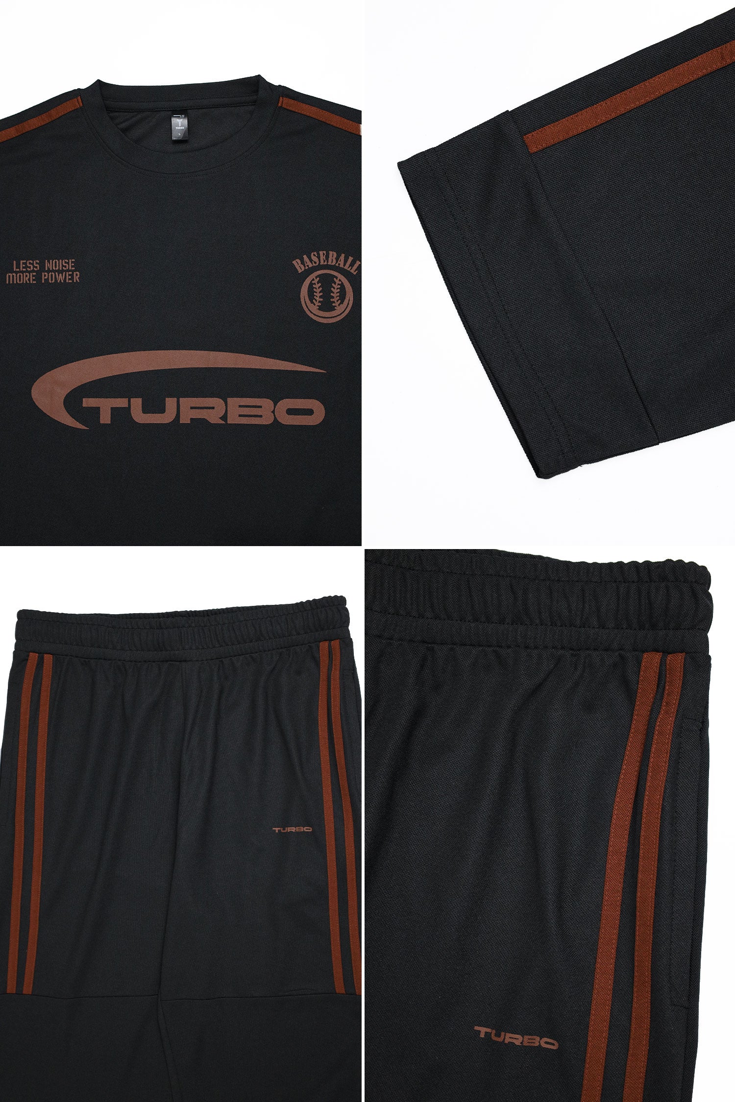 Turbo Micro Stretch Men's Tracksuit In Black - Image 2