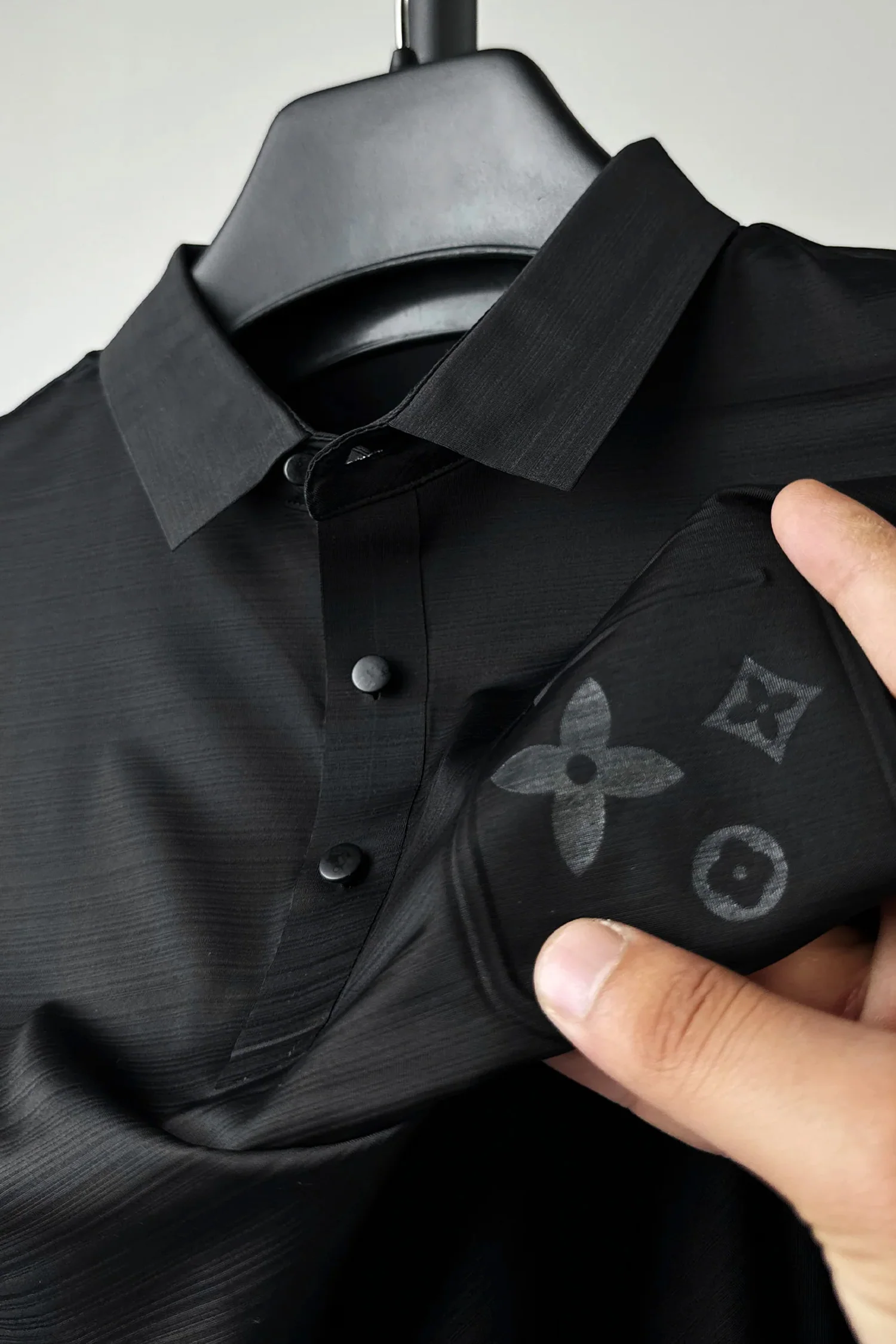 Turbo Midnight Self Lining Men's Polo Shirt In Black - Image 2