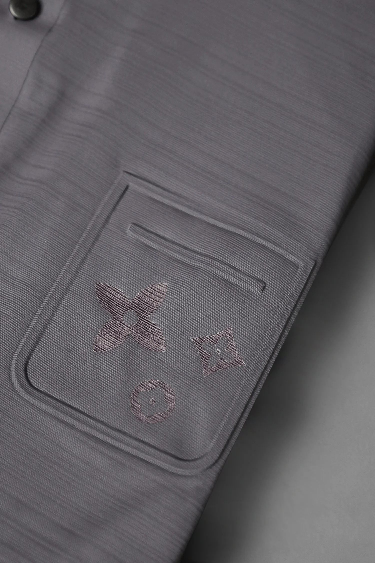 Turbo Midnight Self Lining Men's Polo Shirt In Grey - Image 3
