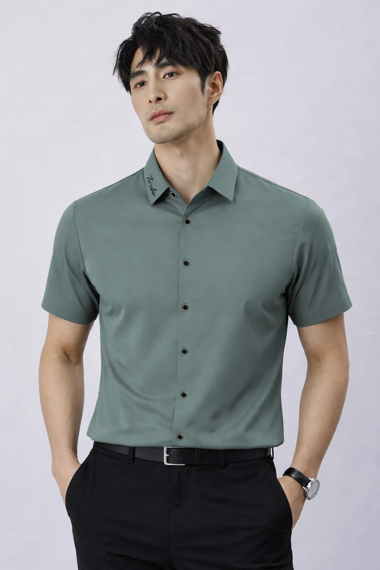 Turbo Modern Drape Casual Shirt - Image 4